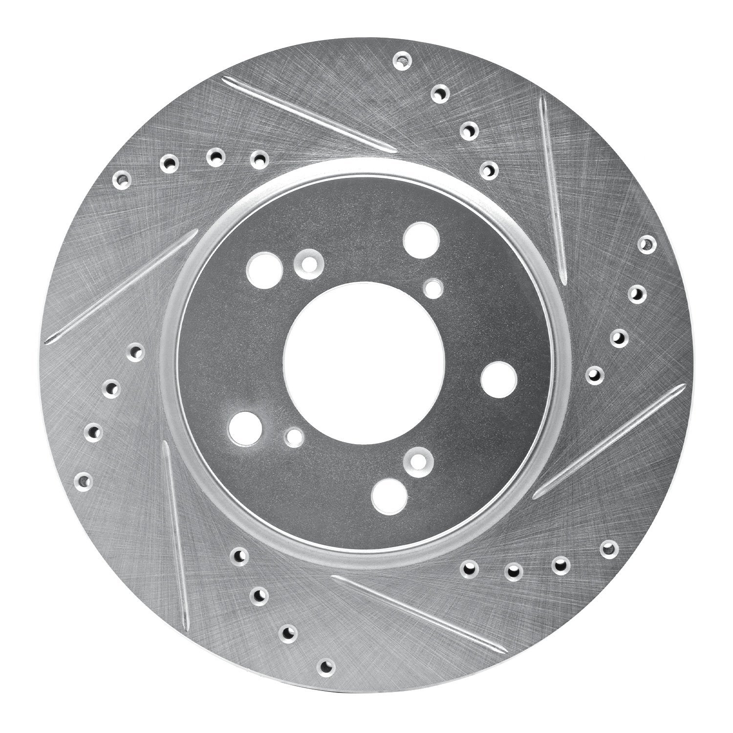 631-59049R Drilled/Slotted Brake Rotor [Silver], 2005-2010 Acura/Honda, Position: Front Right