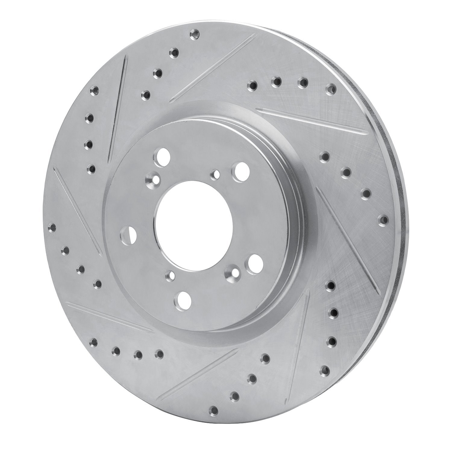 631-59051L Drilled/Slotted Brake Rotor [Silver], 2006-2014 Acura/Honda, Position: Front Left