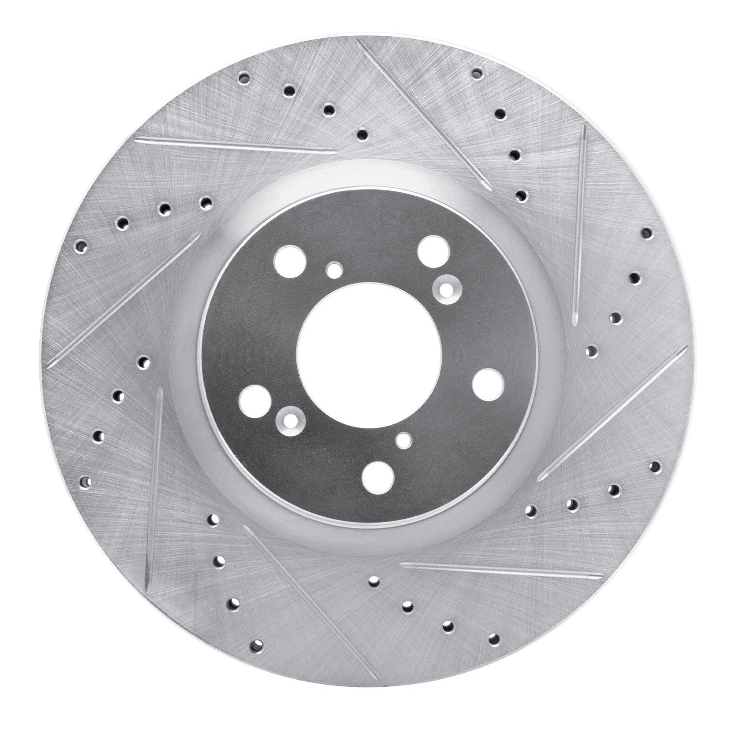 631-59053R Drilled/Slotted Brake Rotor [Silver], 2007-2020 Acura/Honda, Position: Front Right
