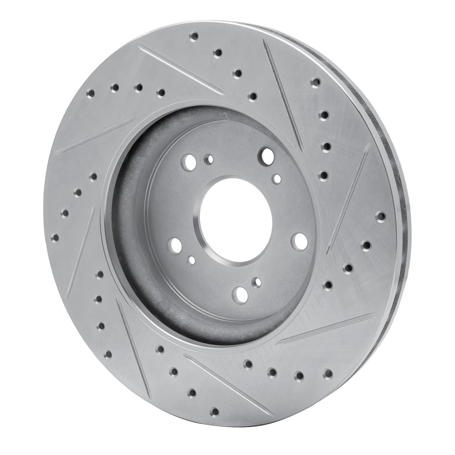 631-59055L Drilled/Slotted Brake Rotor [Silver], 2007-2016 Acura/Honda, Position: Front Left