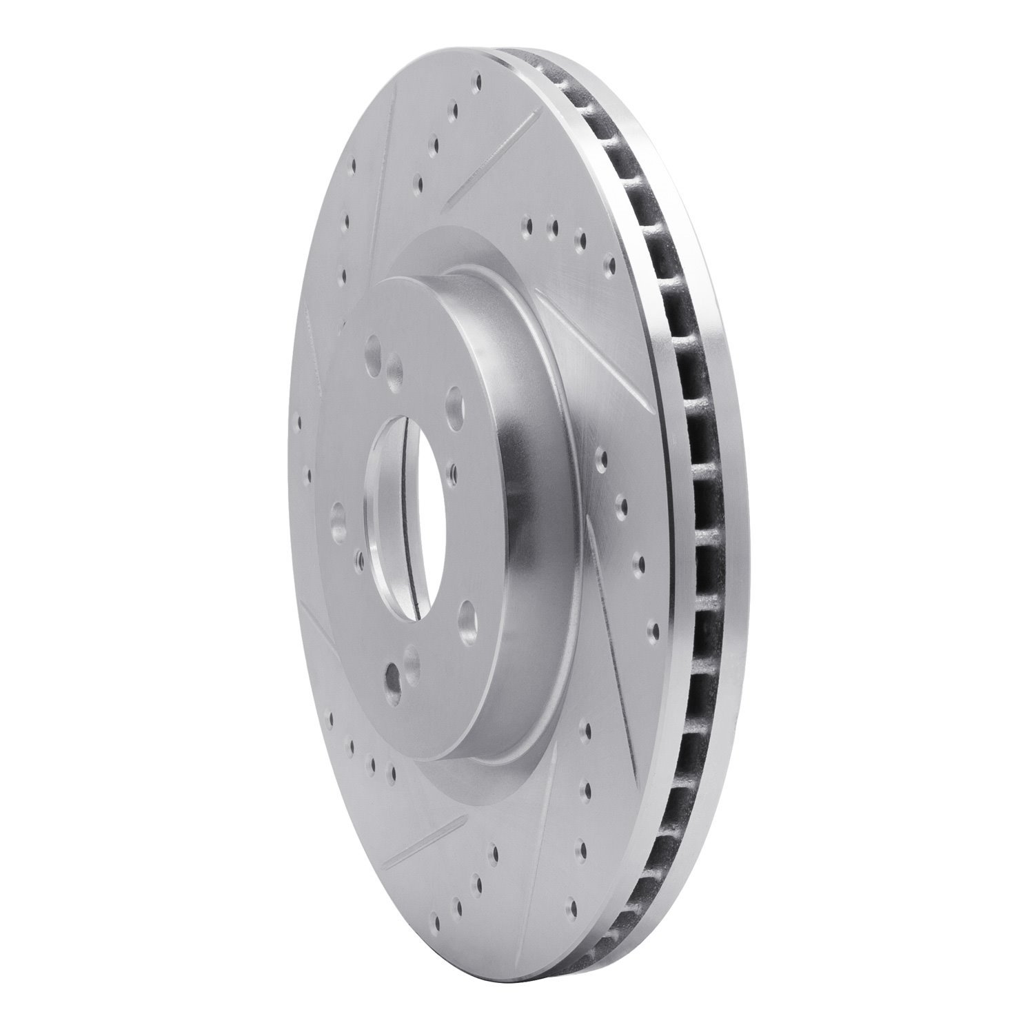 631-59056L Drilled/Slotted Brake Rotor [Silver], 2009-2014 Acura/Honda, Position: Front Left