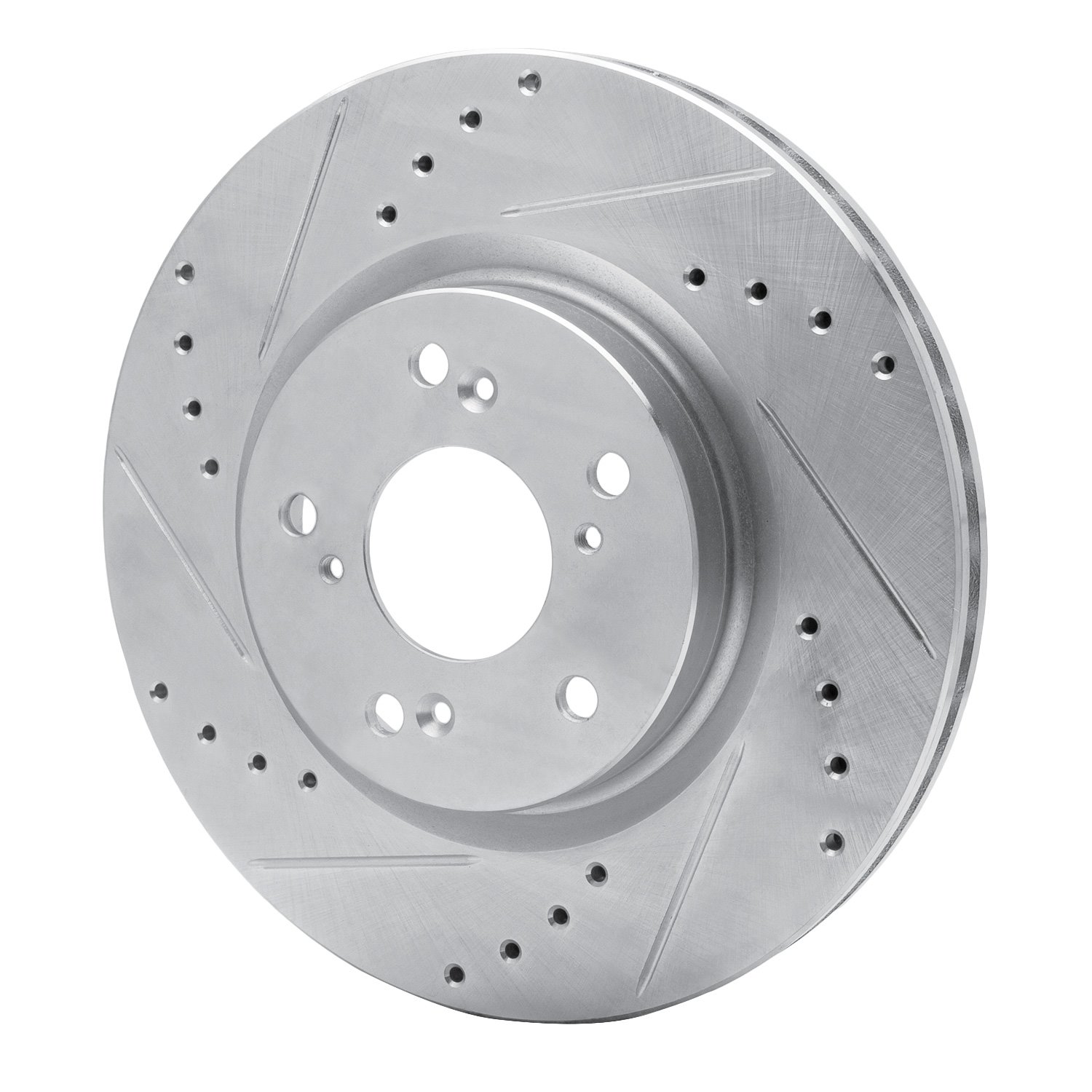 631-59057L Drilled/Slotted Brake Rotor [Silver], 2012-2016 Acura/Honda, Position: Front Left