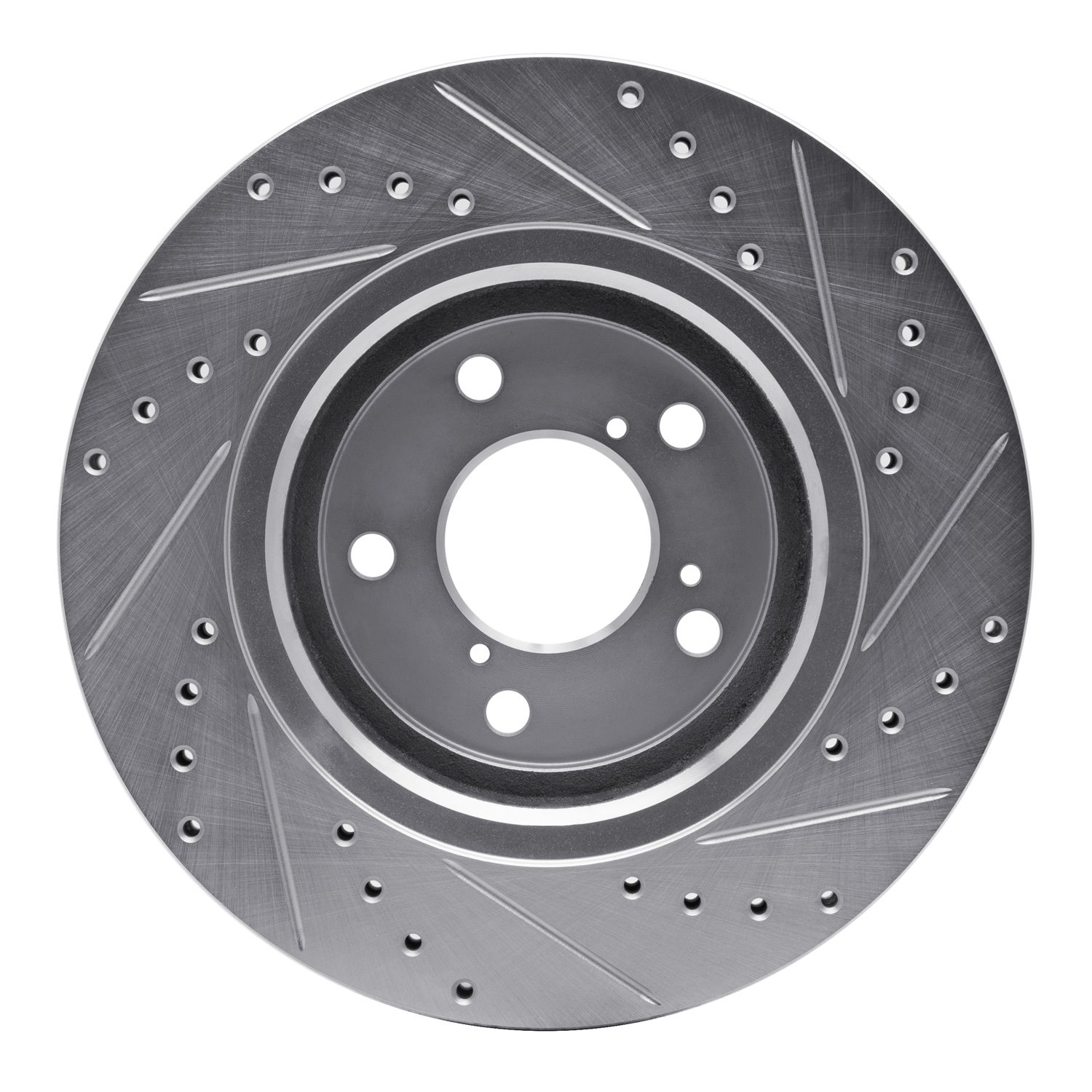 631-59058L Drilled/Slotted Brake Rotor [Silver], Fits Select Acura/Honda, Position: Front Left