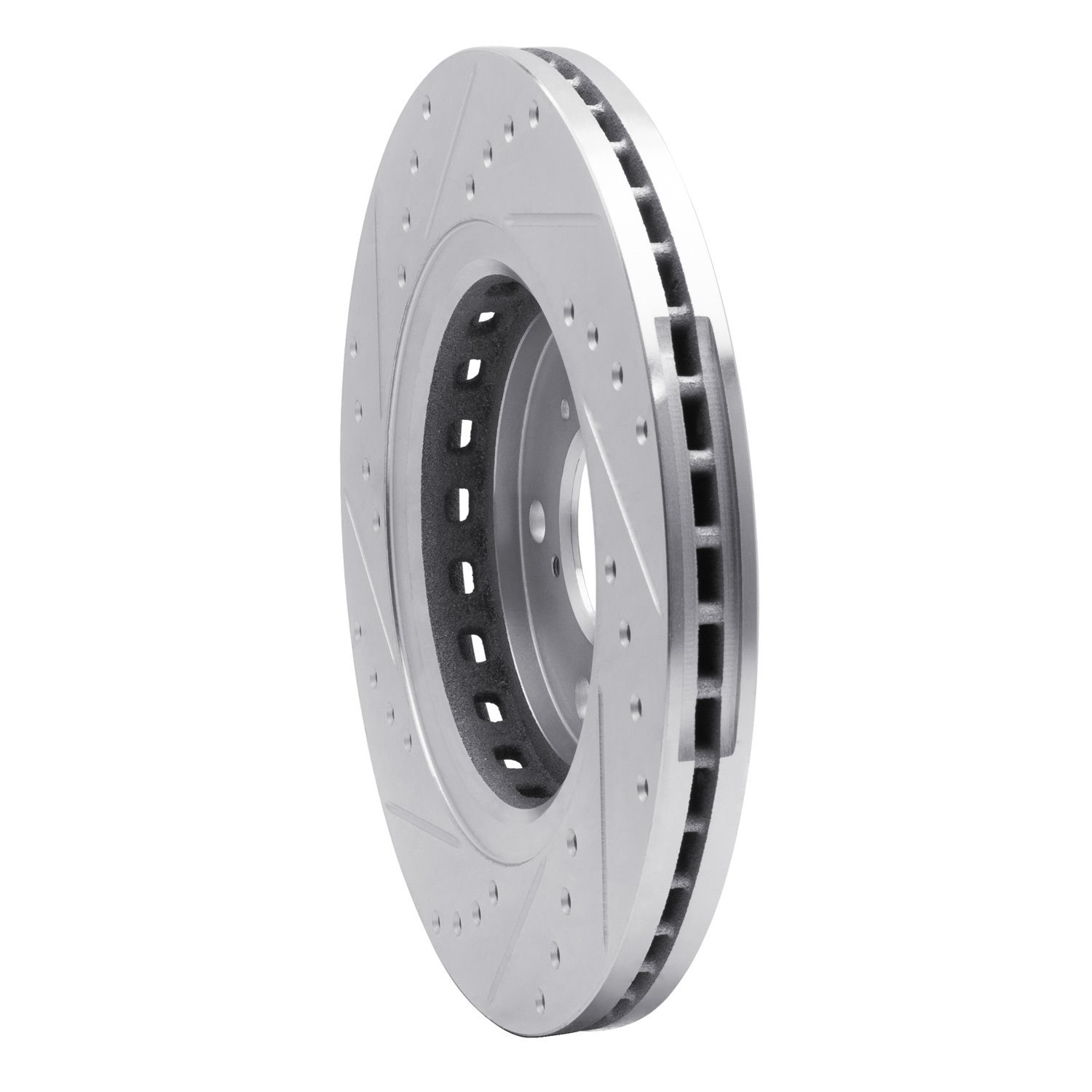 631-59058R Drilled/Slotted Brake Rotor [Silver], Fits Select Acura/Honda, Position: Front Right