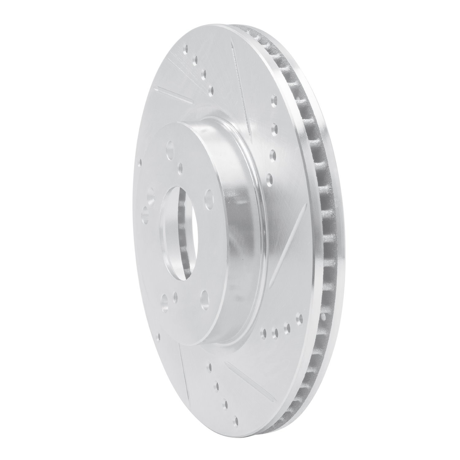 631-59061R Drilled/Slotted Brake Rotor [Silver], Fits Select Acura/Honda, Position: Front Right