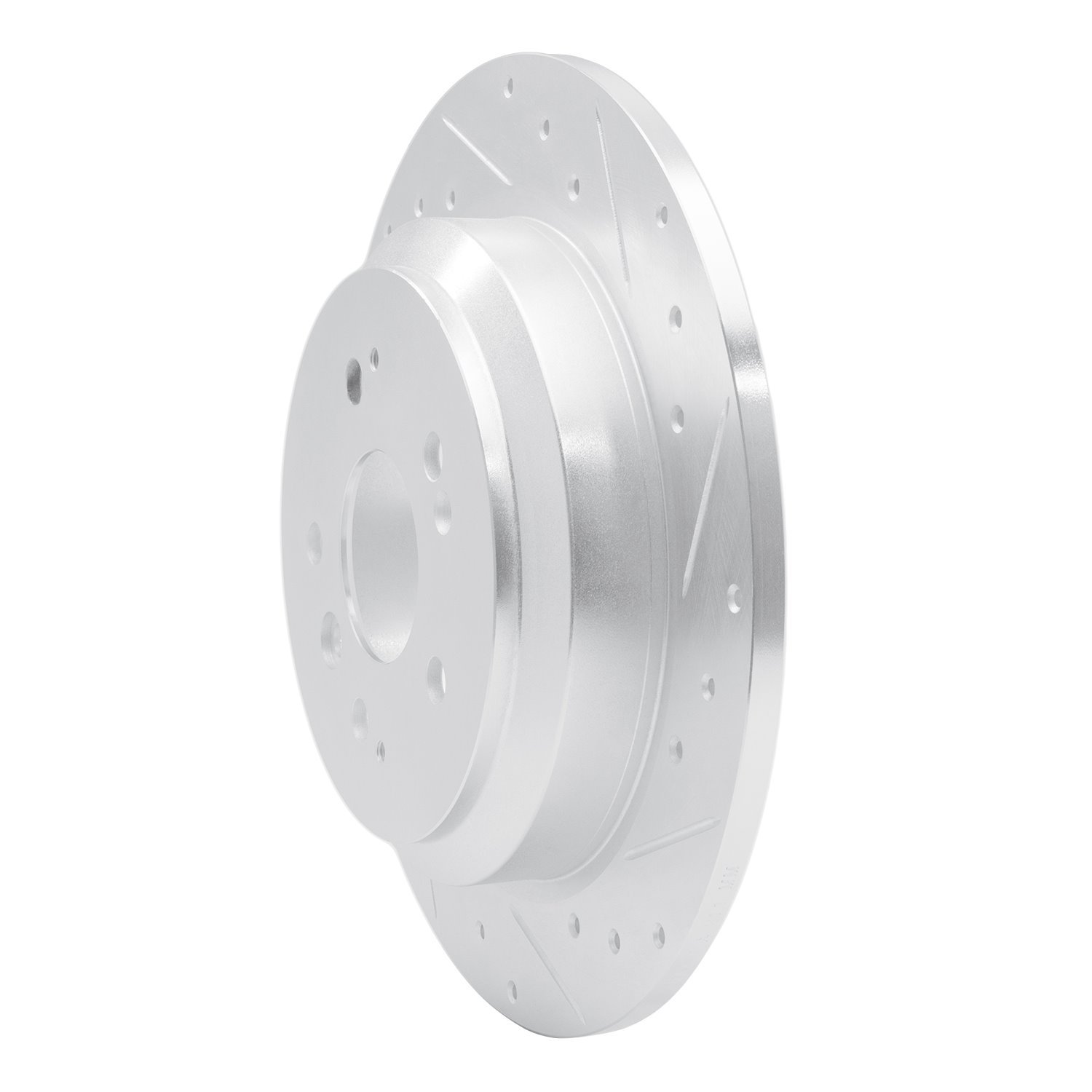 631-59062R Drilled/Slotted Brake Rotor [Silver], Fits Select Acura/Honda, Position: Rear Right