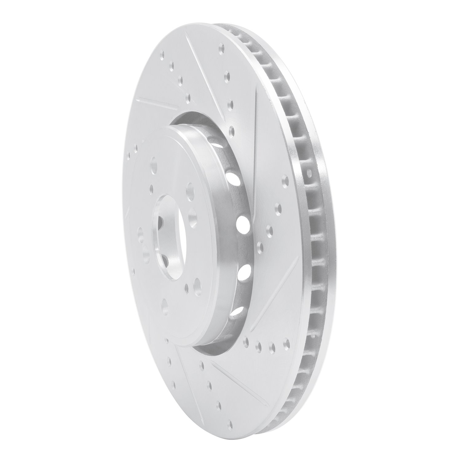 631-59064R Drilled/Slotted Brake Rotor [Silver], Fits Select Acura/Honda, Position: Front Right