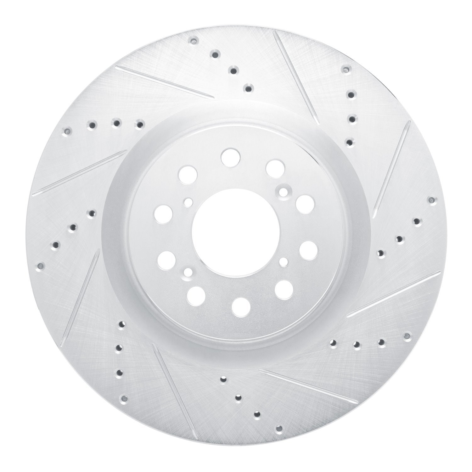 631-59065R Drilled/Slotted Brake Rotor [Silver], Fits Select Acura/Honda, Position: Front Right
