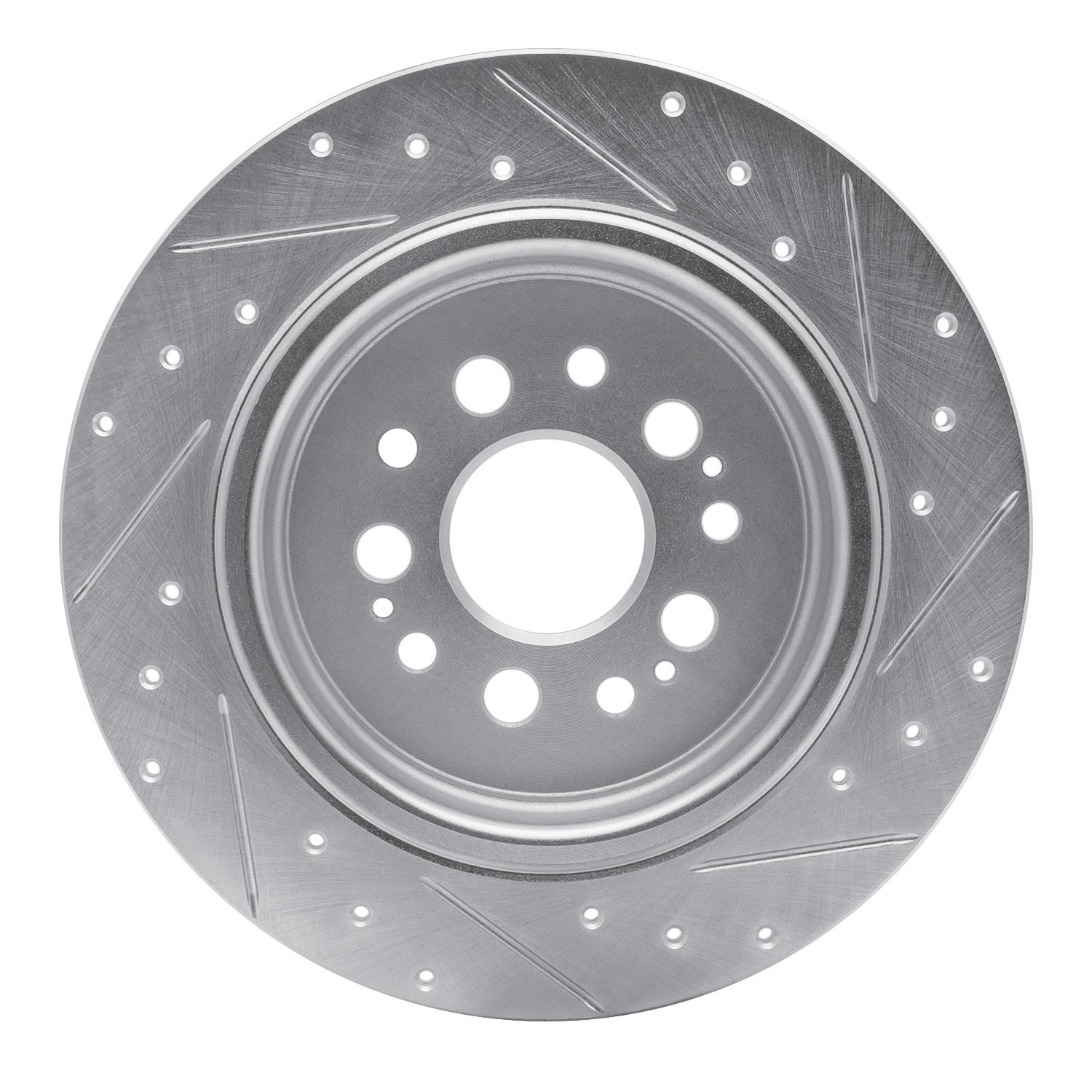 Drilled/Slotted Brake Rotor [Silver], Fits Select Acura/Honda