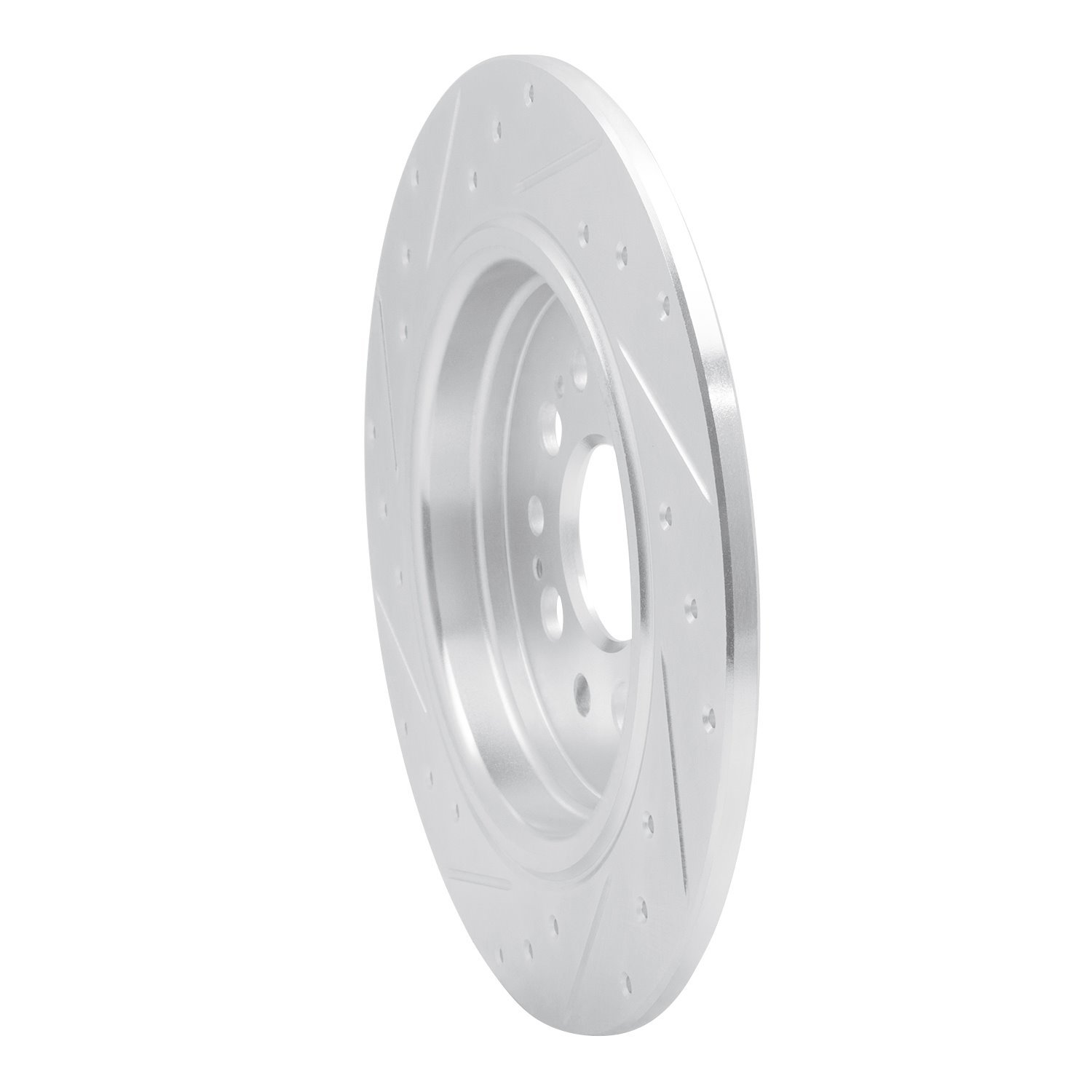 631-59070R Drilled/Slotted Brake Rotor [Silver], Fits Select Acura/Honda, Position: Rear Right