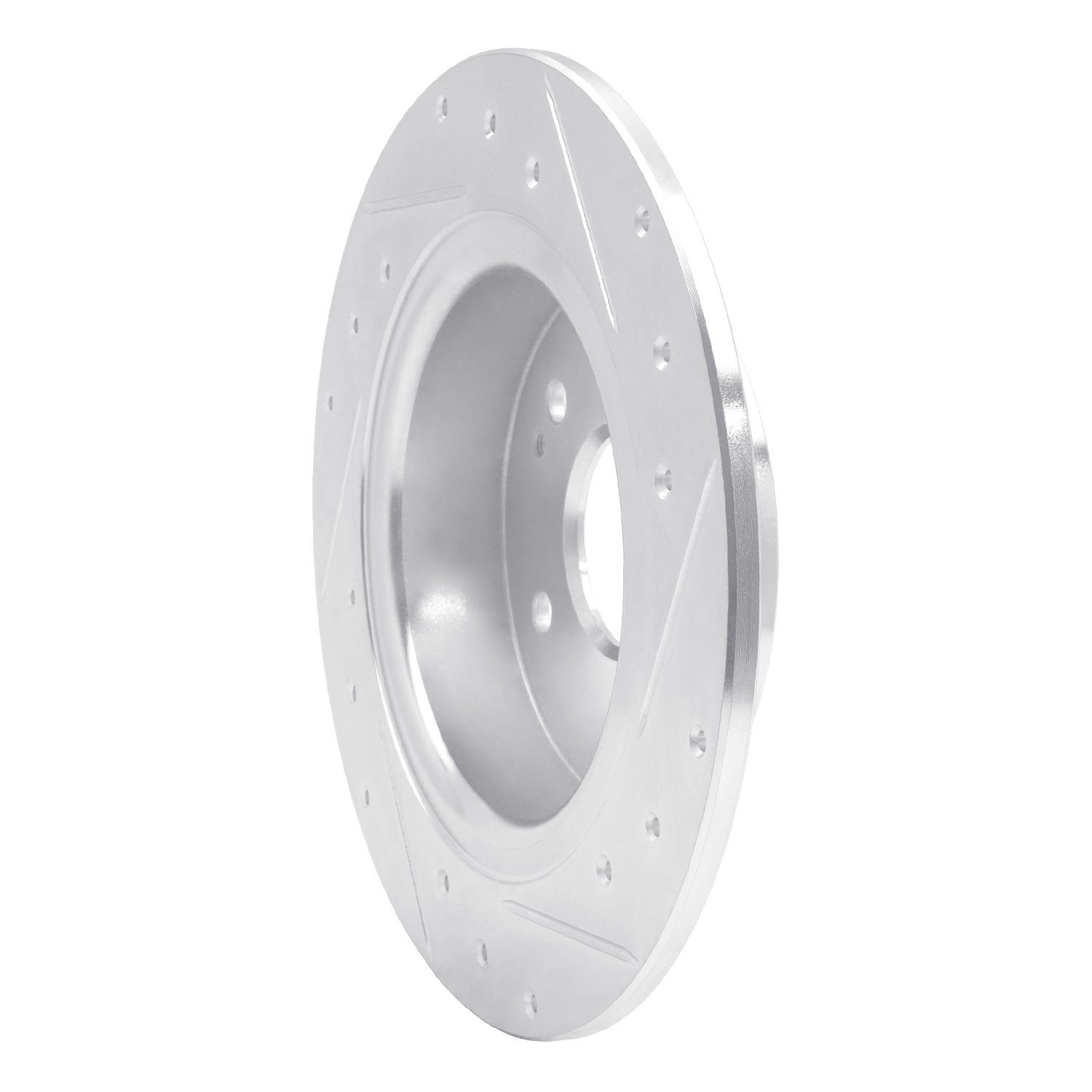 631-59071L Drilled/Slotted Brake Rotor [Silver], Fits Select Acura/Honda, Position: Rear Left