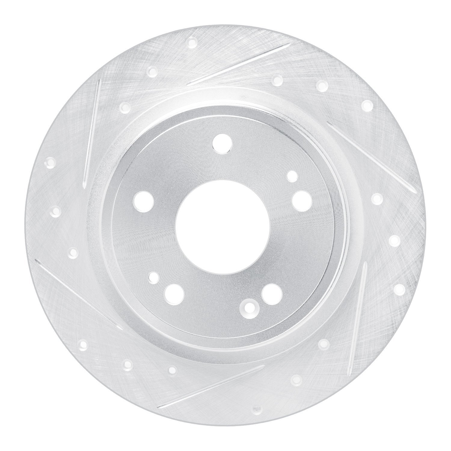 631-59073L Drilled/Slotted Brake Rotor [Silver], Fits Select Acura/Honda, Position: Rear Left