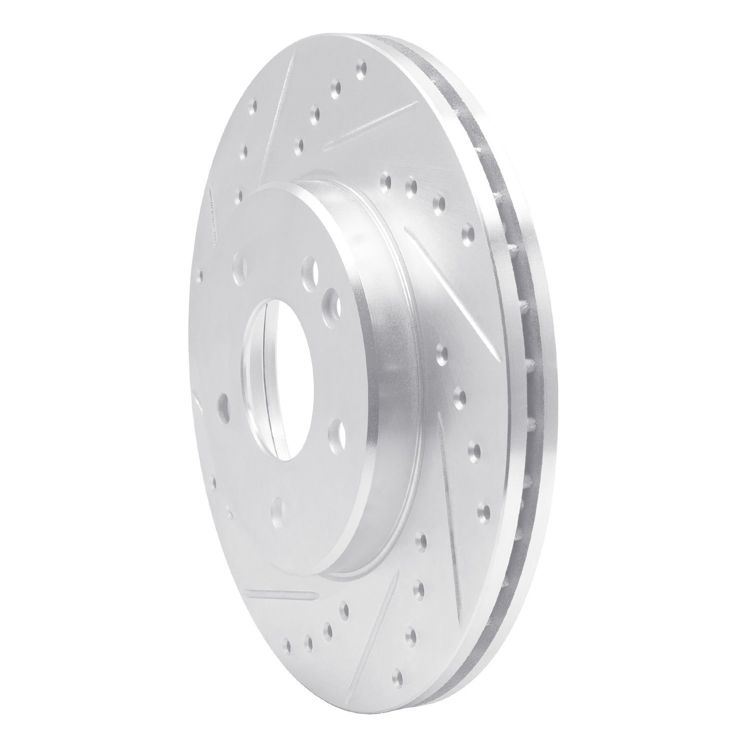 631-63000L Drilled/Slotted Brake Rotor [Silver], 1994-1997 Mercedes-Benz, Position: Front Left