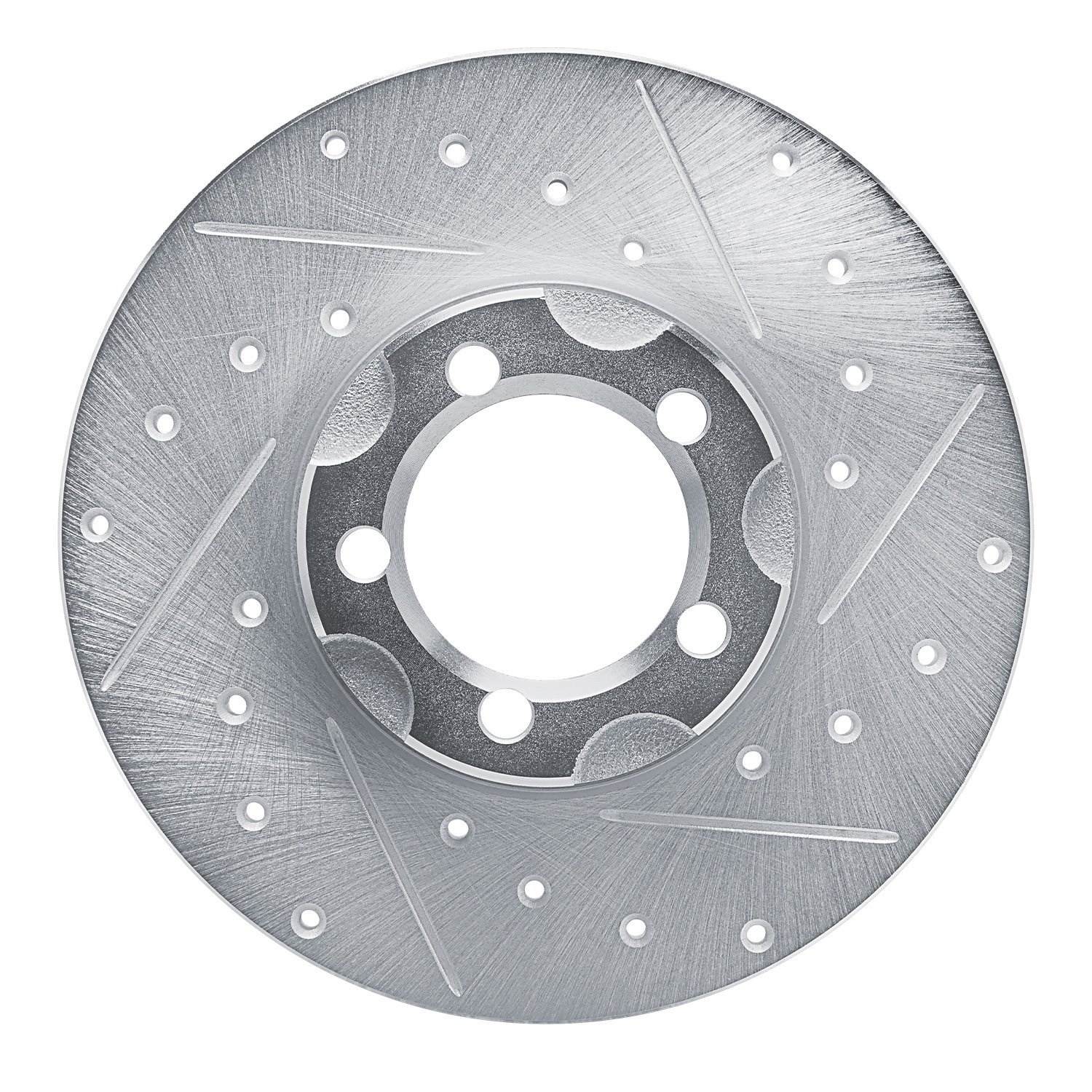 631-63001R Drilled/Slotted Brake Rotor [Silver], 1961-1967 Mercedes-Benz, Position: Front Right