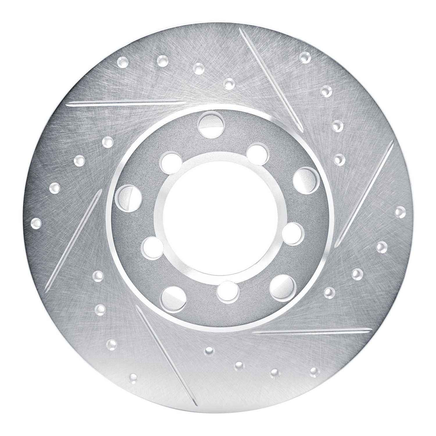 631-63002R Drilled/Slotted Brake Rotor [Silver], 1965-1973 Mercedes-Benz, Position: Front Right
