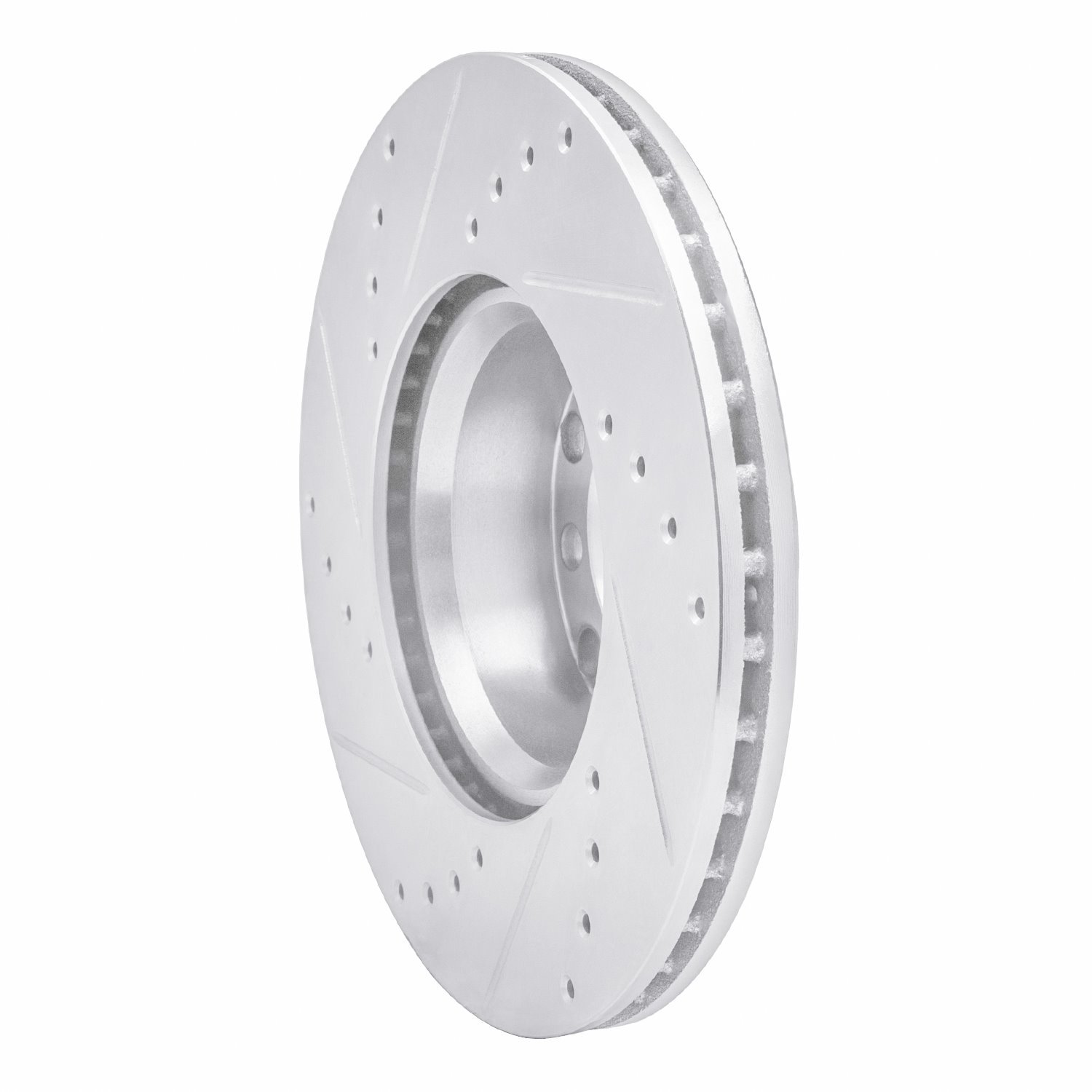631-63010R Drilled/Slotted Brake Rotor [Silver], 1972-1974 Mercedes-Benz, Position: Front Right