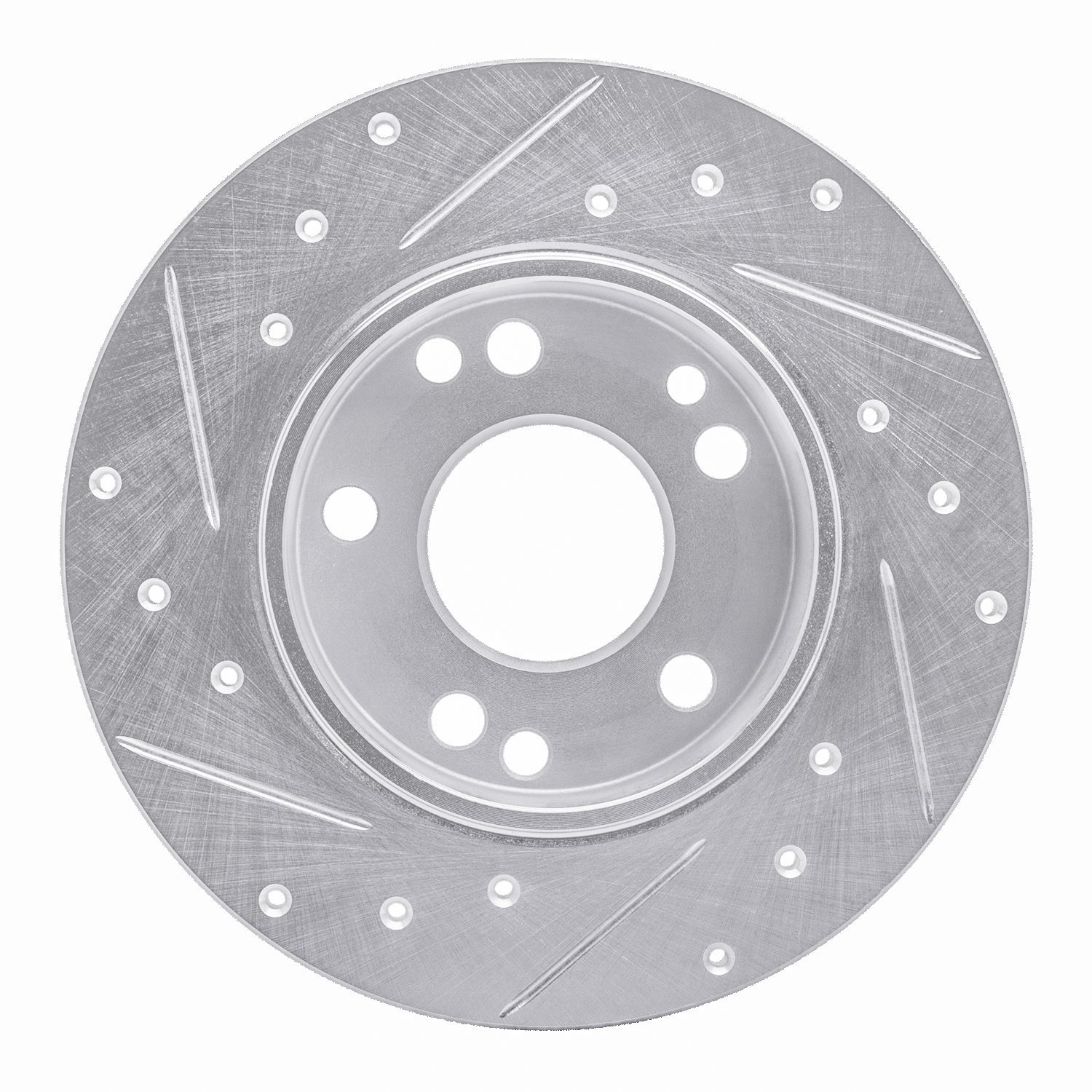 631-63011R Drilled/Slotted Brake Rotor [Silver], 1983-1989 Mercedes-Benz, Position: Front Right