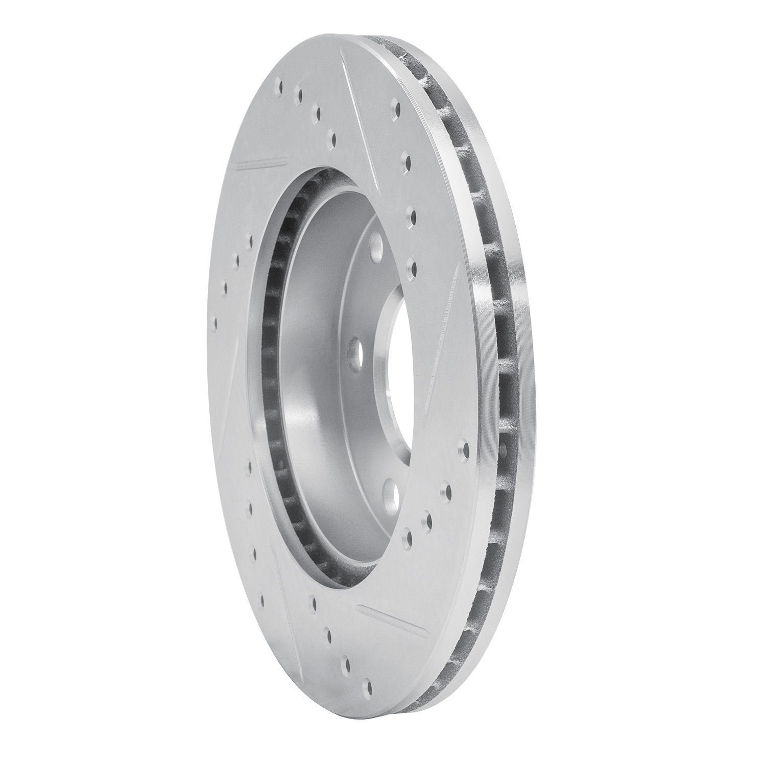 631-63012L Drilled/Slotted Brake Rotor [Silver], 1987-1993 Mercedes-Benz, Position: Front Left