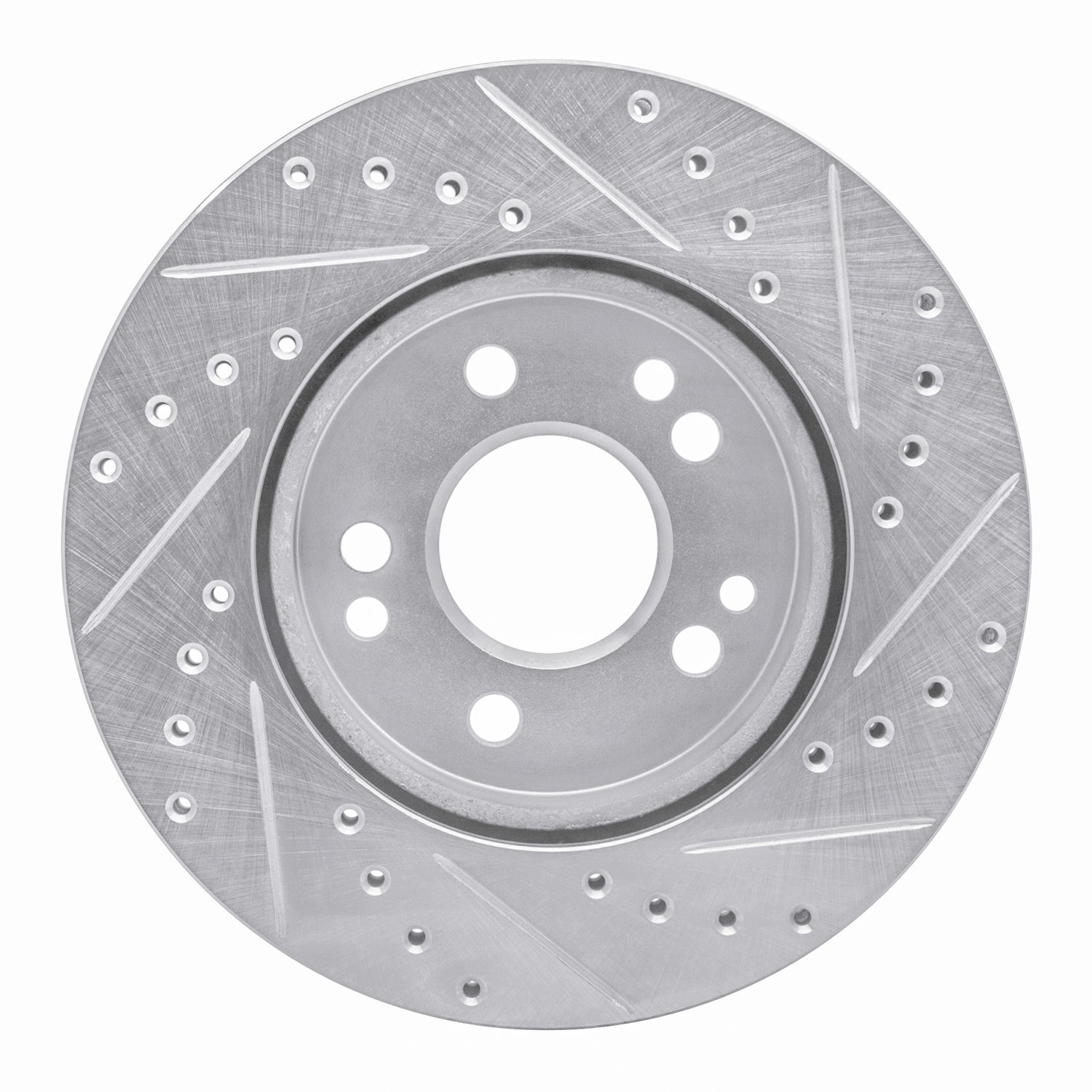 631-63016L Drilled/Slotted Brake Rotor [Silver], 1984-1995 Mercedes-Benz, Position: Front Left