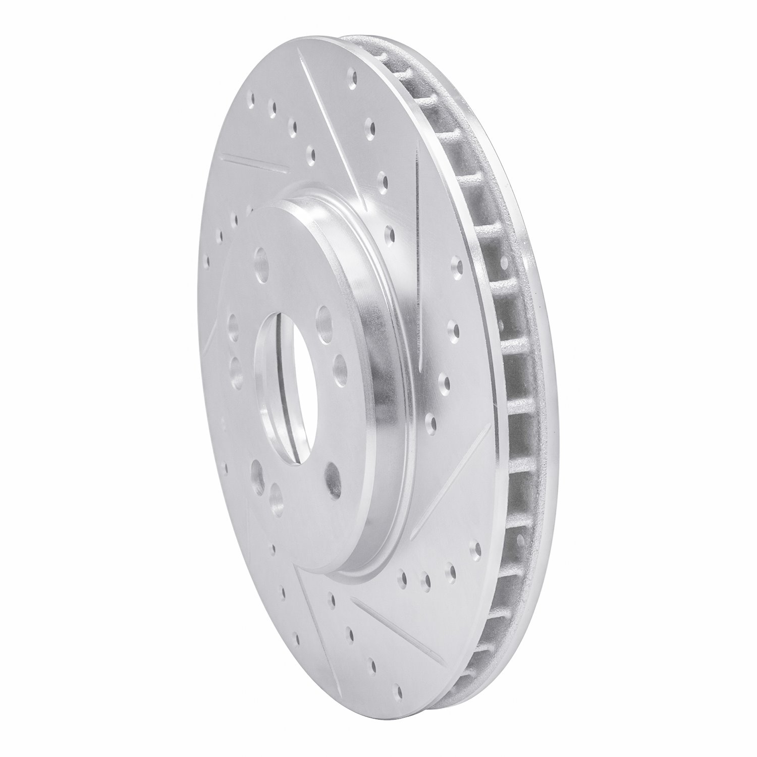 631-63019R Drilled/Slotted Brake Rotor [Silver], 1990-1998 Mercedes-Benz, Position: Front Right
