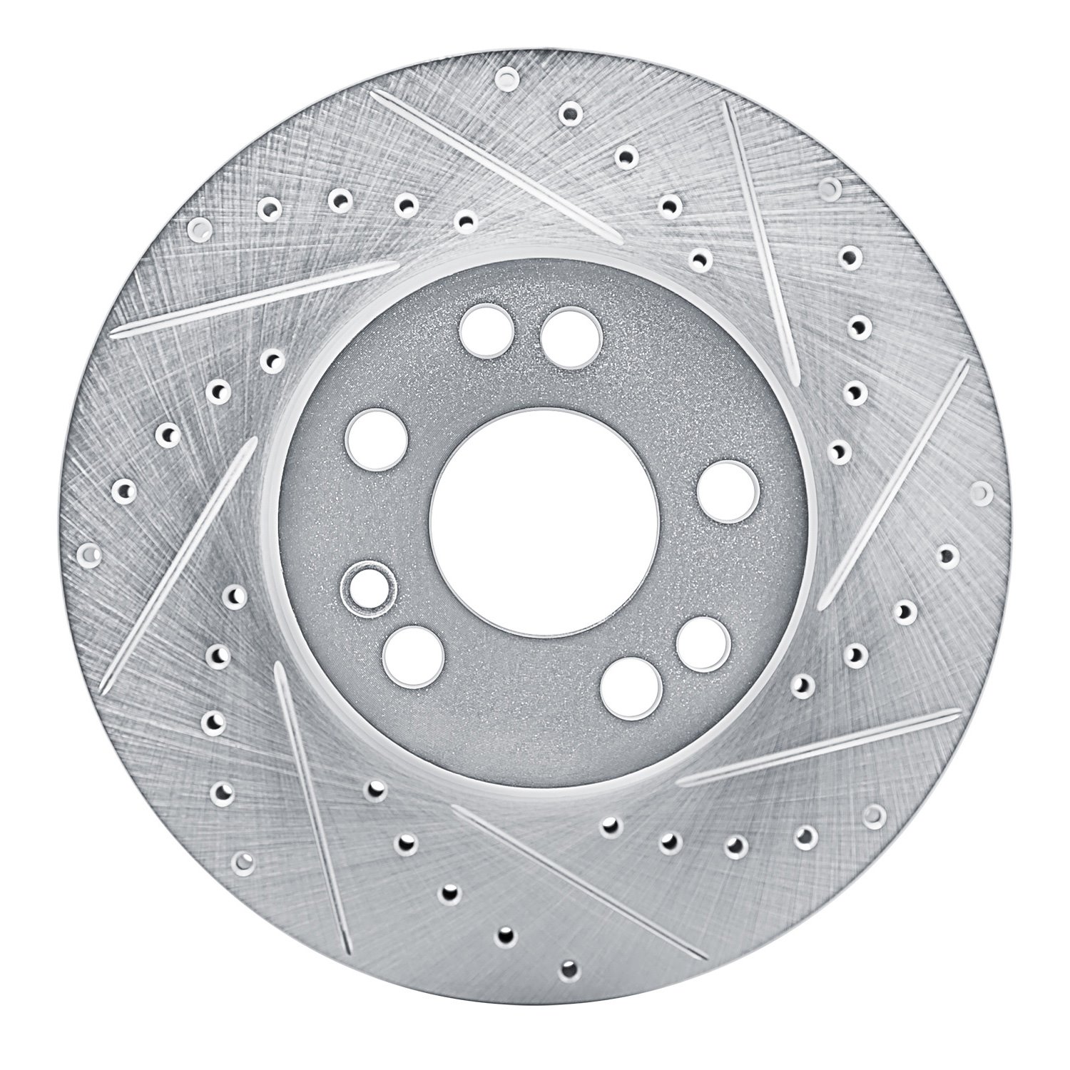 631-63021R Drilled/Slotted Brake Rotor [Silver], 1991-1999 Mercedes-Benz, Position: Front Right
