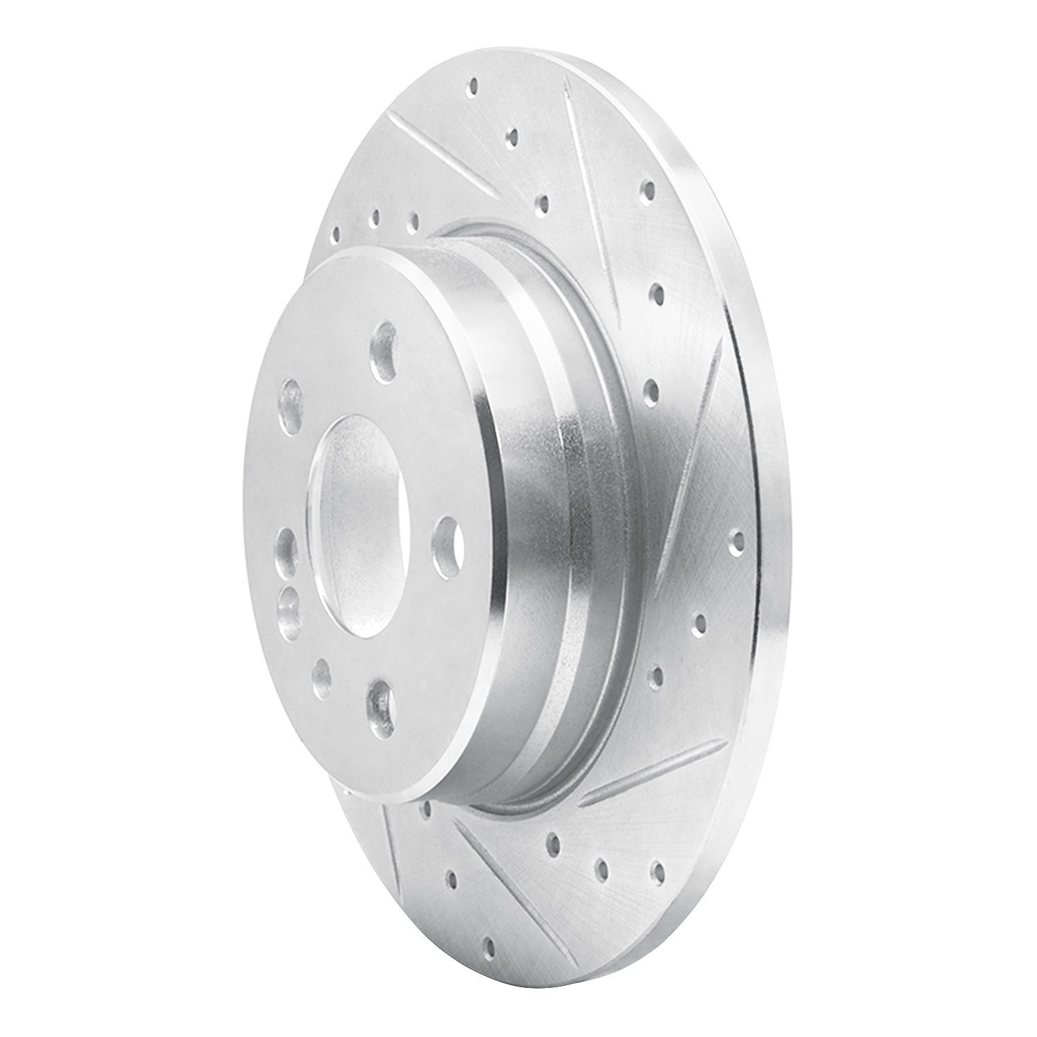 631-63022R Drilled/Slotted Brake Rotor [Silver], 1991-1999 Mercedes-Benz, Position: Rear Right