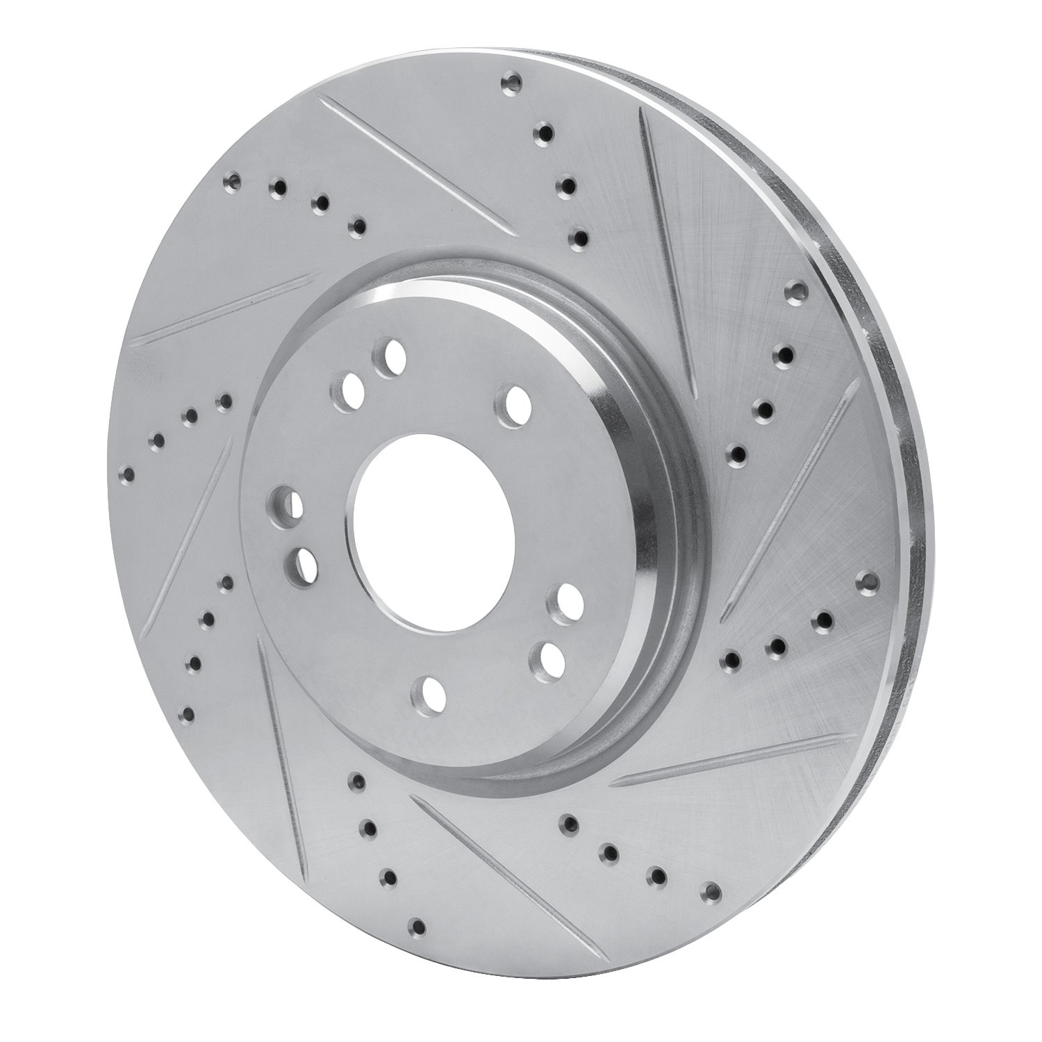 631-63029D Drilled/Slotted Brake Rotor [Silver], 1994-2002 Mercedes-Benz, Position: Left Front