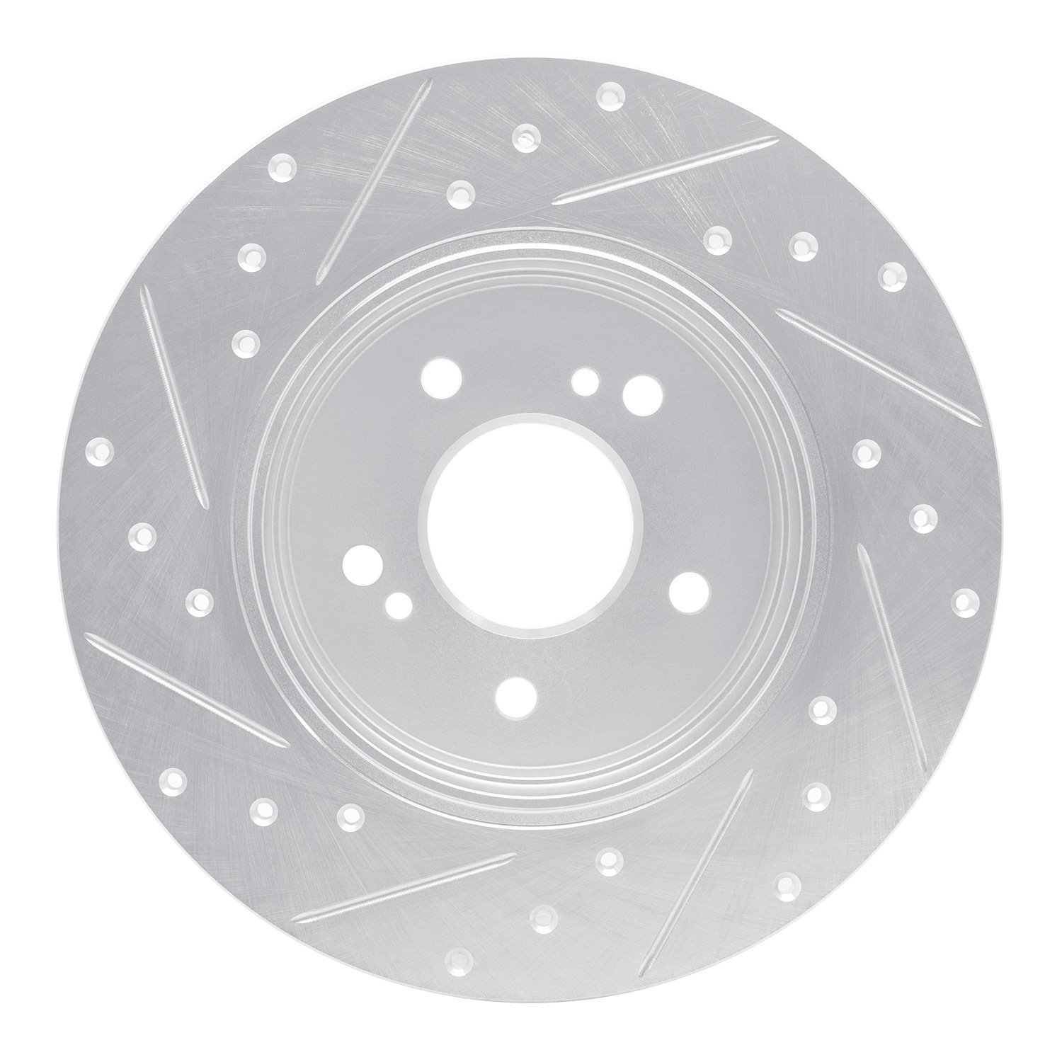 631-63035R Drilled/Slotted Brake Rotor [Silver], 1996-1998 Mercedes-Benz, Position: Rear Right