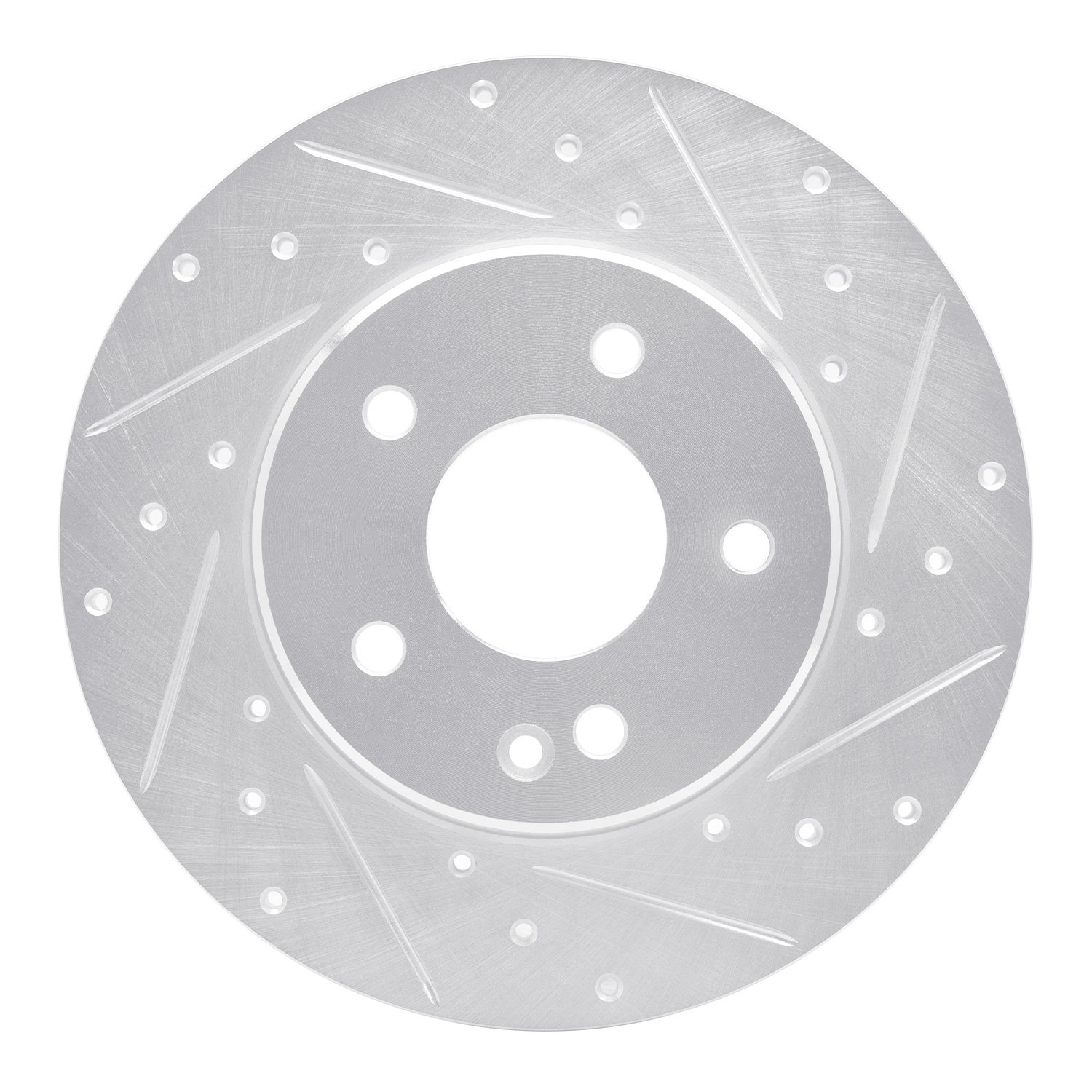 631-63036R Drilled/Slotted Brake Rotor [Silver], 1997-1998 Mercedes-Benz, Position: Front Right