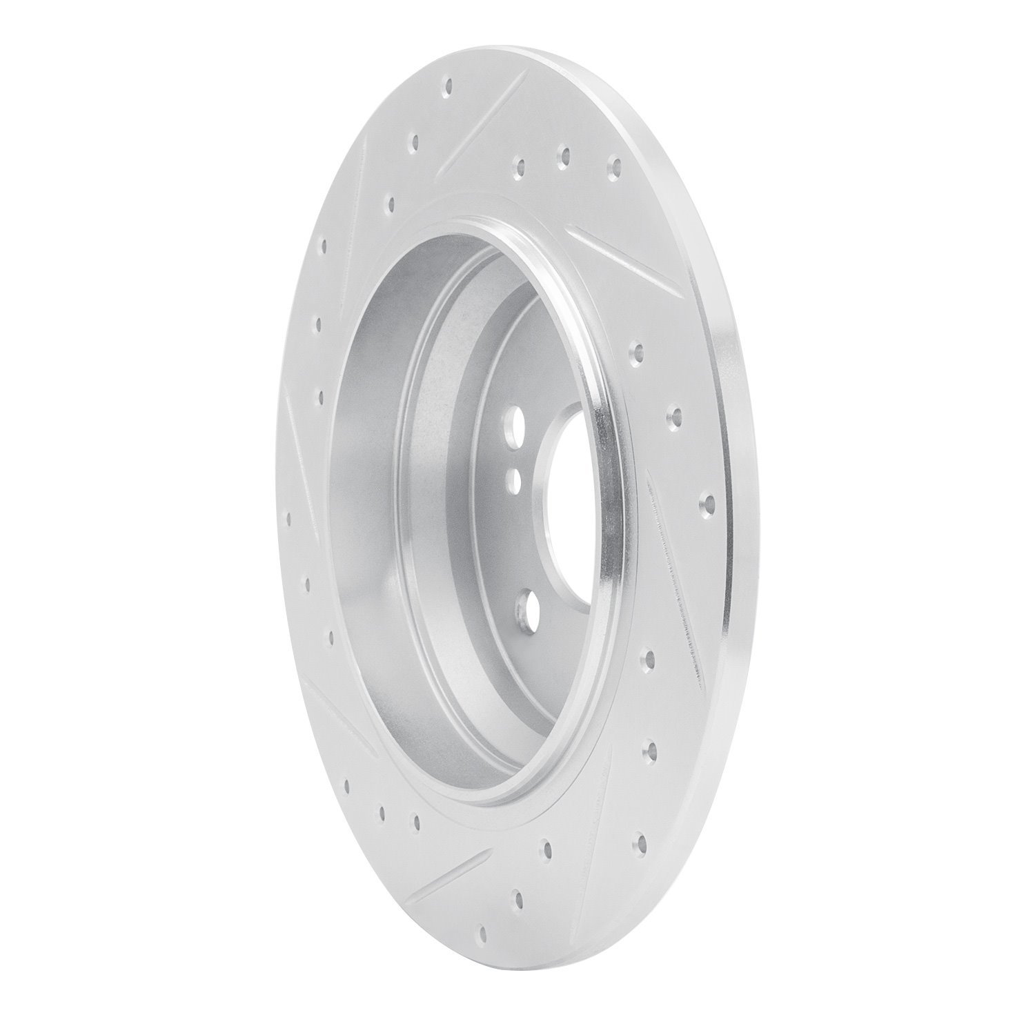 631-63060R Drilled/Slotted Brake Rotor [Silver], 2003-2006 Mercedes-Benz, Position: Rear Right