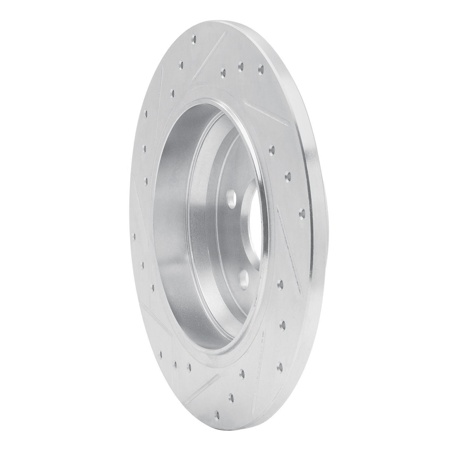 631-63078R Drilled/Slotted Brake Rotor [Silver], 2007-2013 Mercedes-Benz, Position: Rear Right