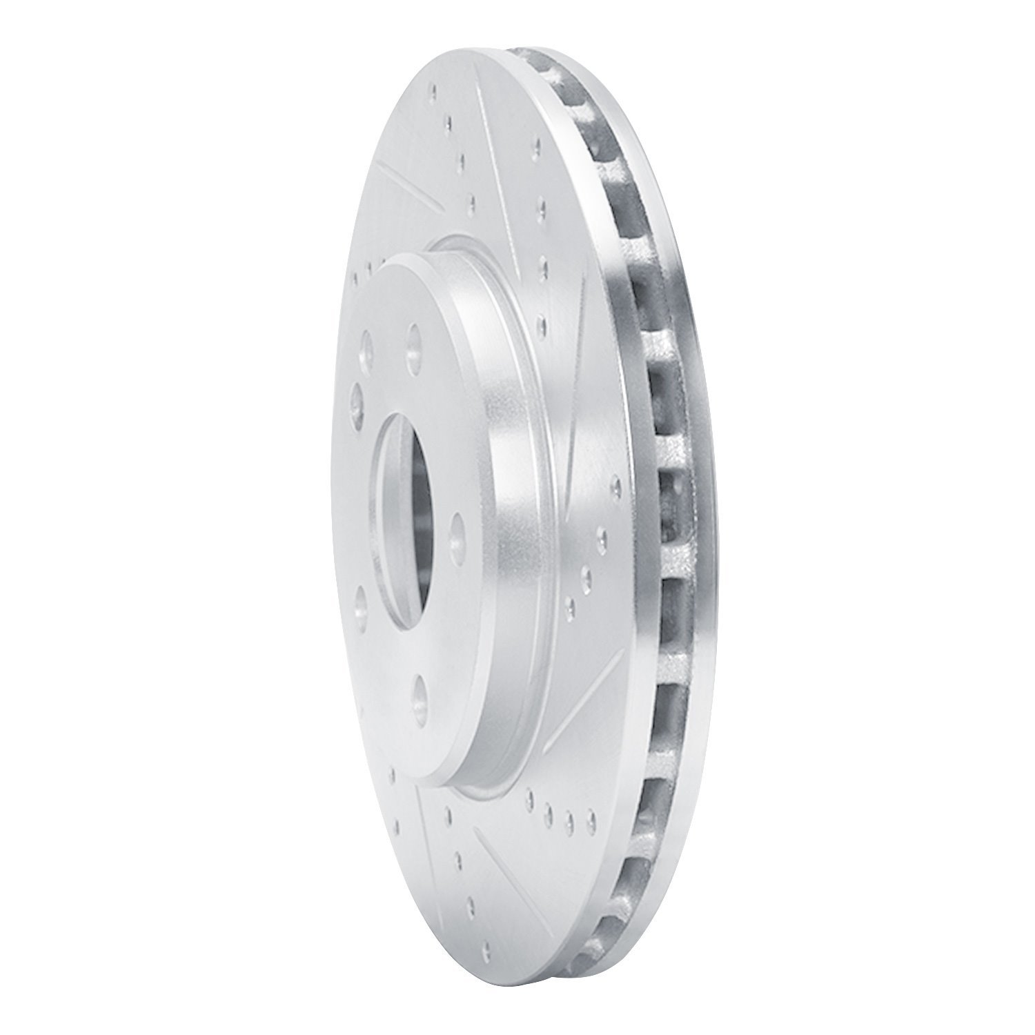 631-63088R Drilled/Slotted Brake Rotor [Silver], 2006-2011 Mercedes-Benz, Position: Front Right