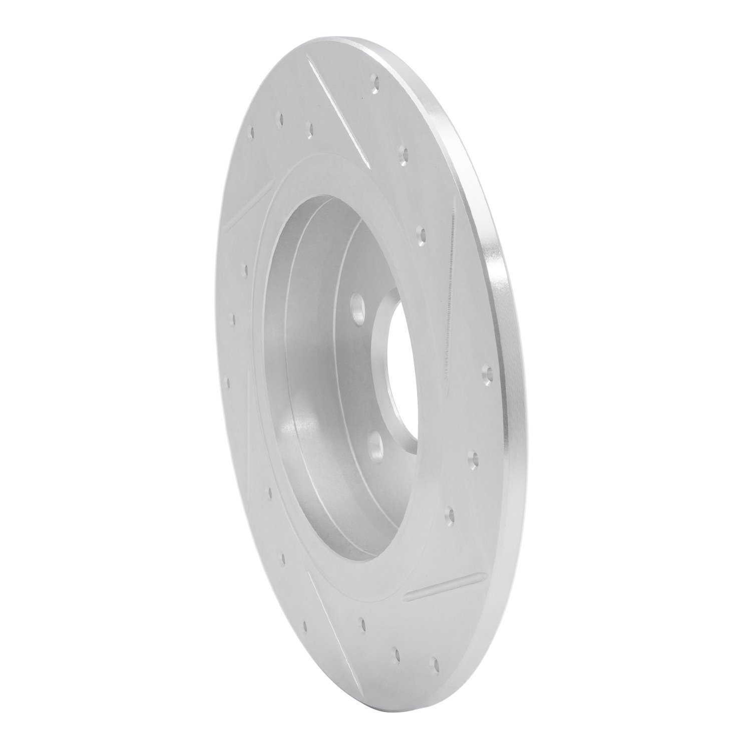 631-63107L Drilled/Slotted Brake Rotor [Silver], 2014-2020 Multiple Makes/Models, Position: Rear Left