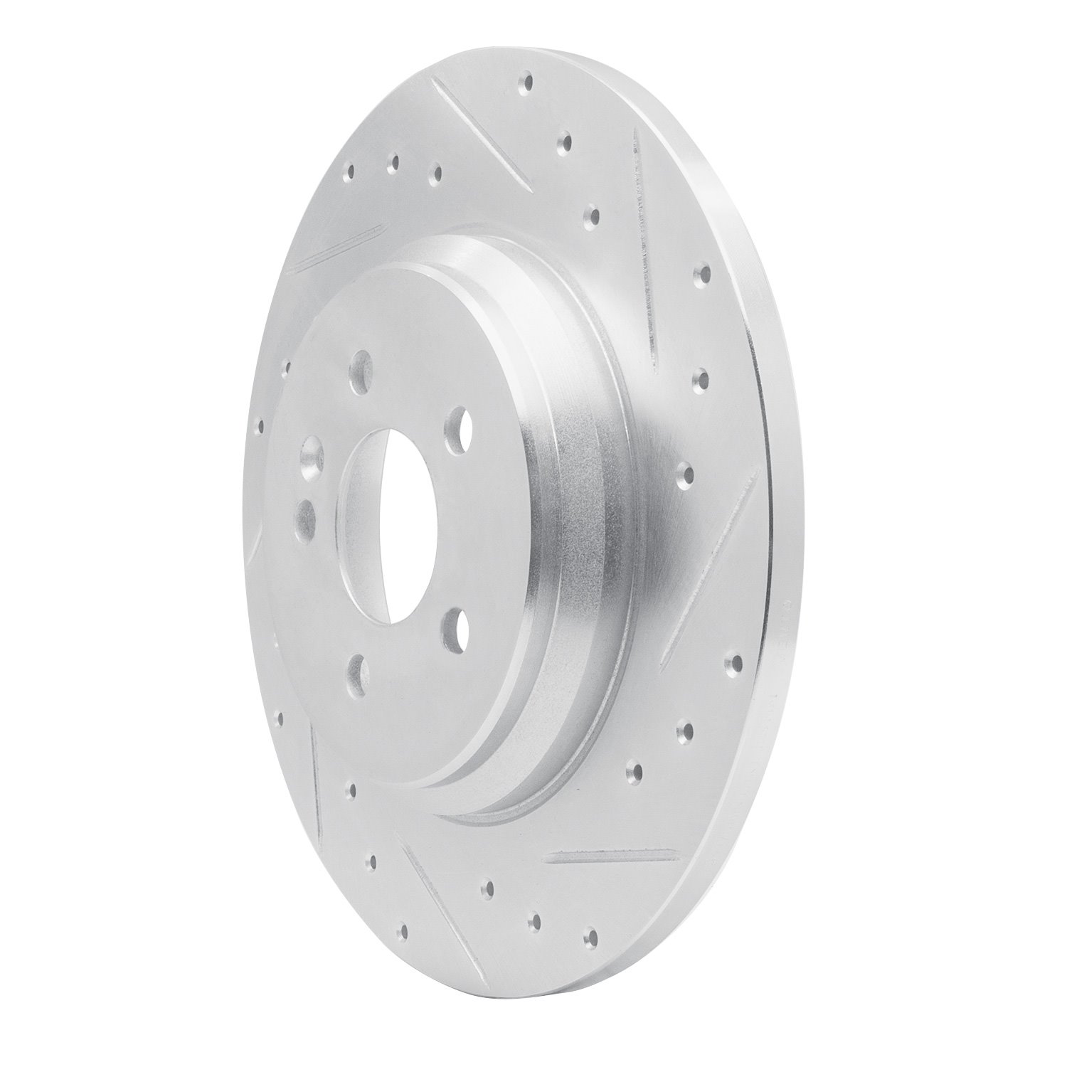 631-63125R Drilled/Slotted Brake Rotor [Silver], 2000-2005 Mercedes-Benz, Position: Rear Right