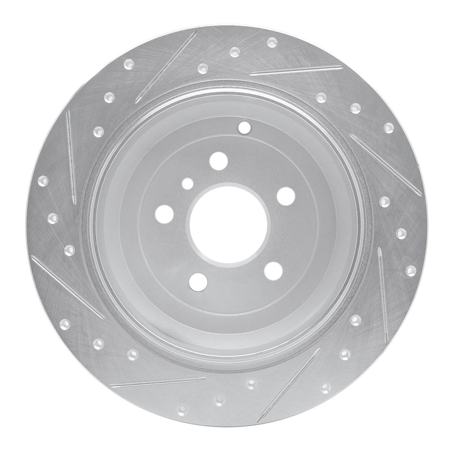 631-63129R Drilled/Slotted Brake Rotor [Silver], 2006-2012 Mercedes-Benz, Position: Rear Right