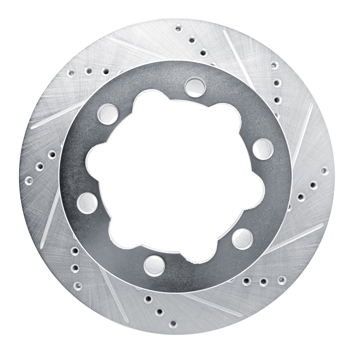 631-63134R Drilled/Slotted Brake Rotor [Silver], Fits Select Multiple Makes/Models, Position: Rear Right,Rr Right