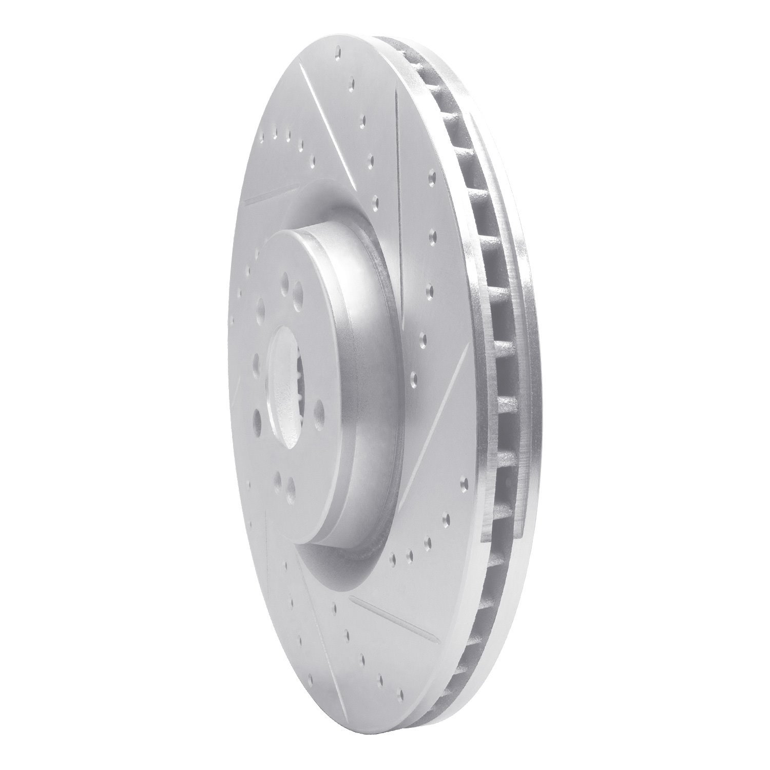 631-63136R Drilled/Slotted Brake Rotor [Silver], 2007-2009 Mercedes-Benz, Position: Front Right