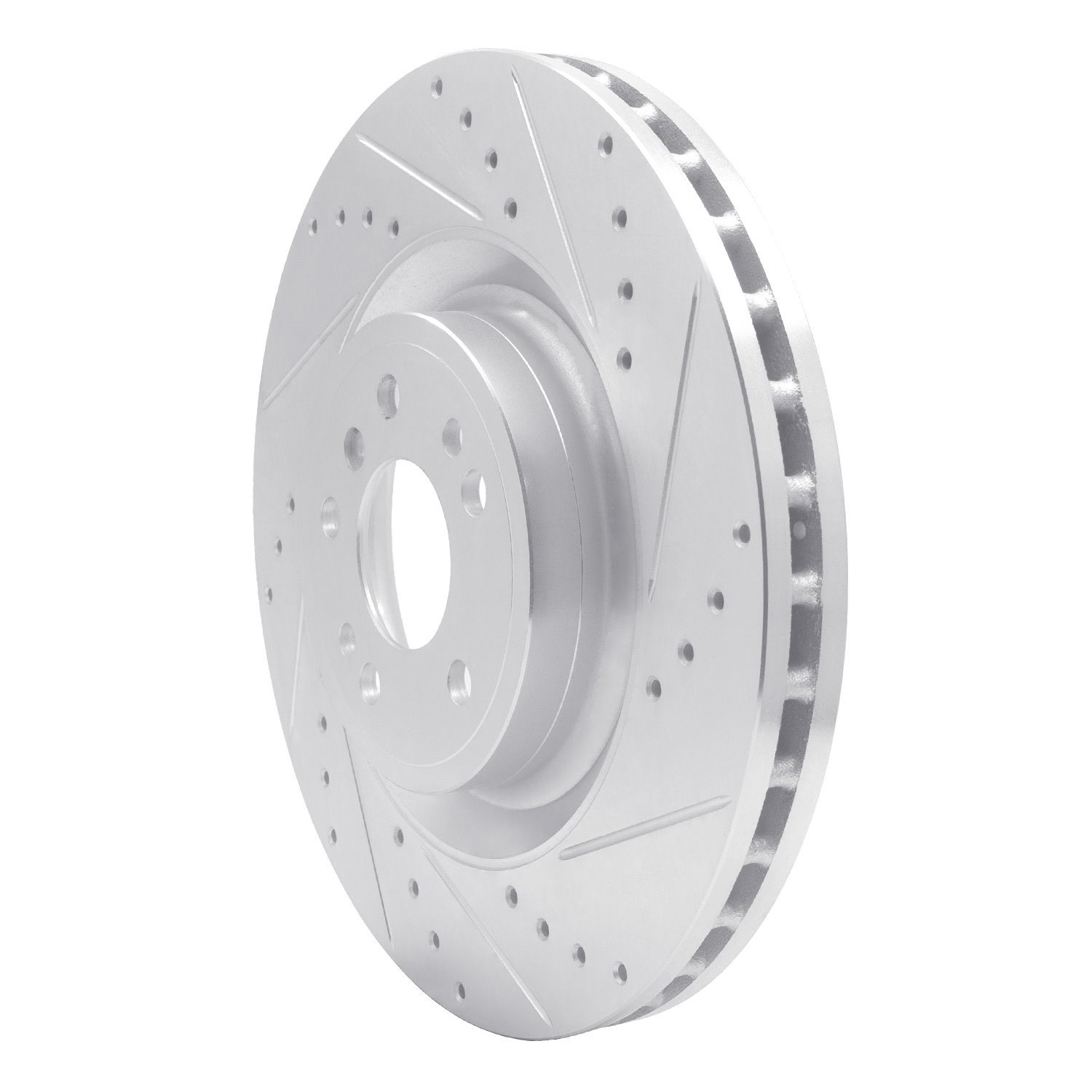 631-63146R Drilled/Slotted Brake Rotor [Silver], 2013-2019 Mercedes-Benz, Position: Front Right