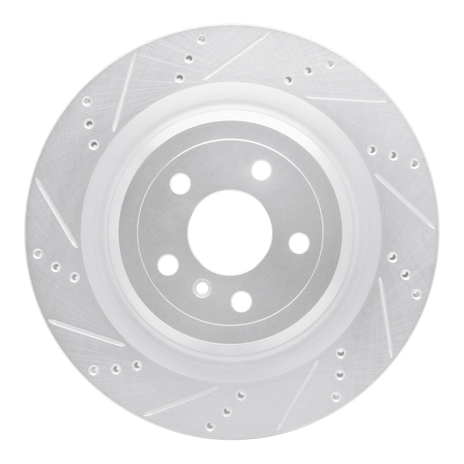 631-63150L Drilled/Slotted Brake Rotor [Silver], 2013-2019 Mercedes-Benz, Position: Rear Left