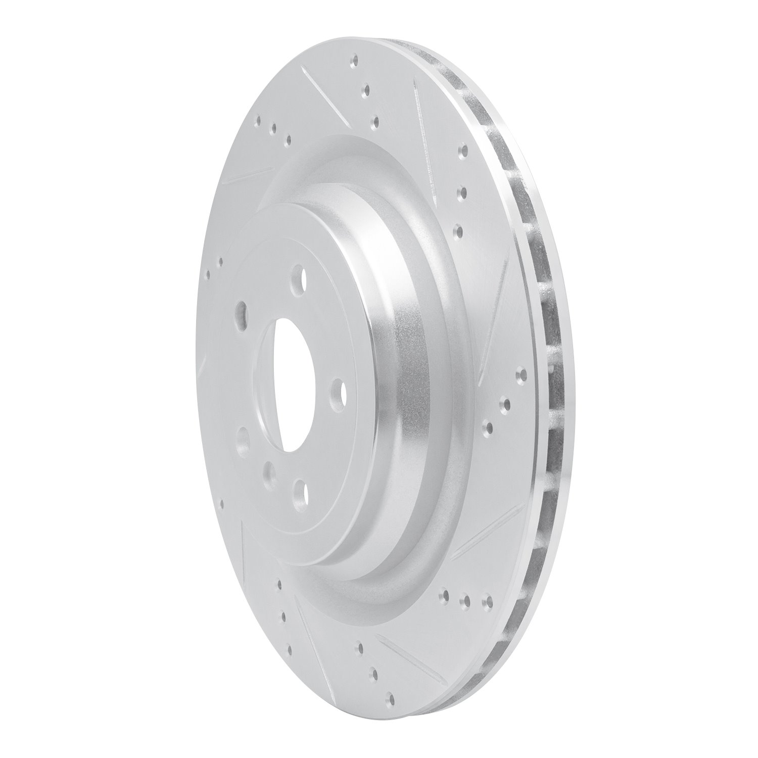 631-63150R Drilled/Slotted Brake Rotor [Silver], 2013-2019 Mercedes-Benz, Position: Rear Right