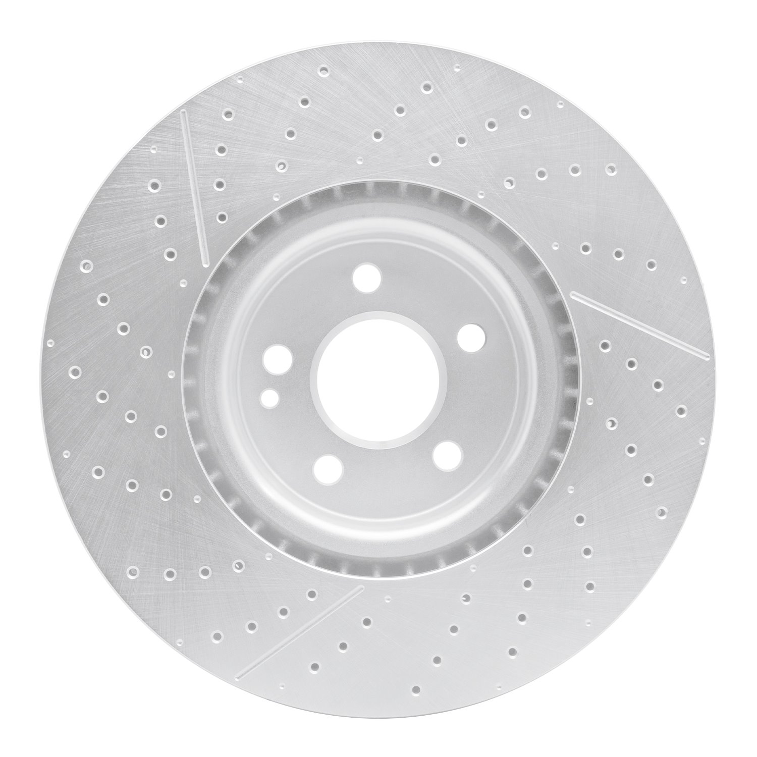 631-63151 Drilled/Slotted Brake Rotor [Silver], 2014-2019 Mercedes-Benz, Position: Front