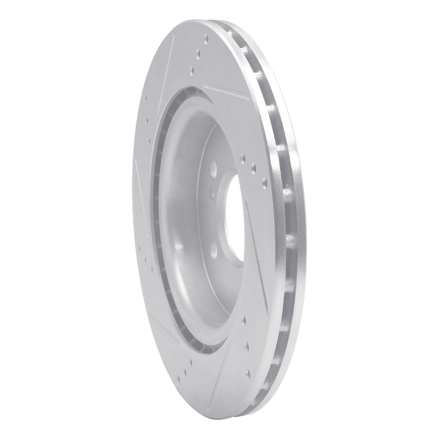 631-63163R Drilled/Slotted Brake Rotor [Silver], 2014-2019 Mercedes-Benz, Position: Rear Right
