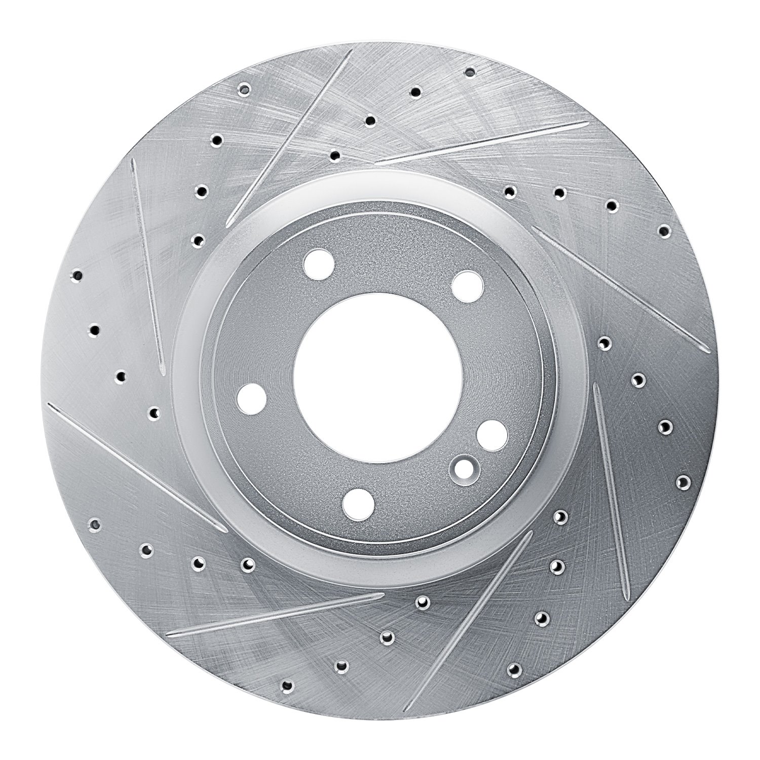 631-63176L Drilled/Slotted Brake Rotor [Silver], Fits Select Mercedes-Benz, Position: Front Left