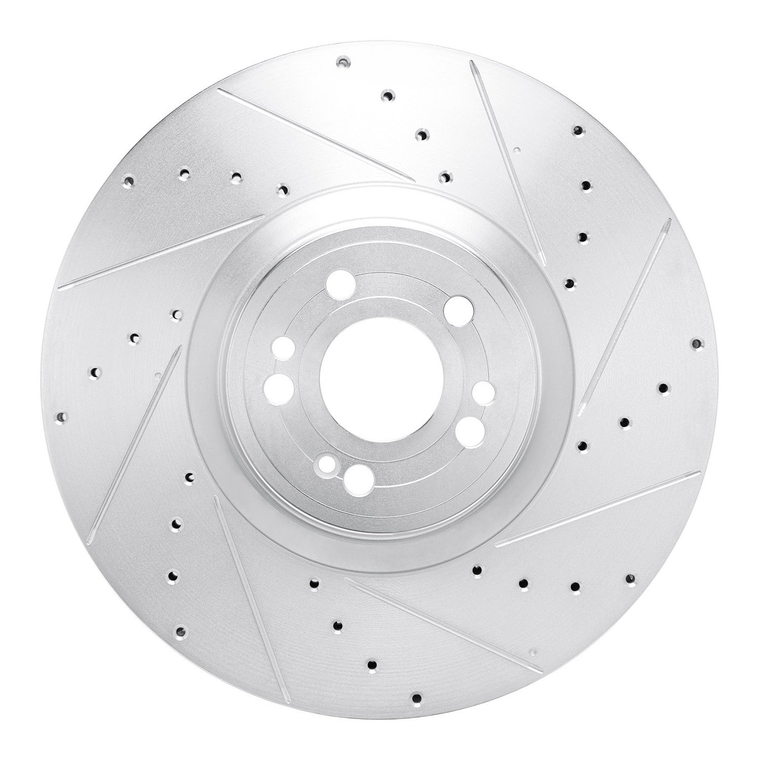 631-63180R Drilled/Slotted Brake Rotor [Silver], Fits Select Mercedes-Benz, Position: Front Right