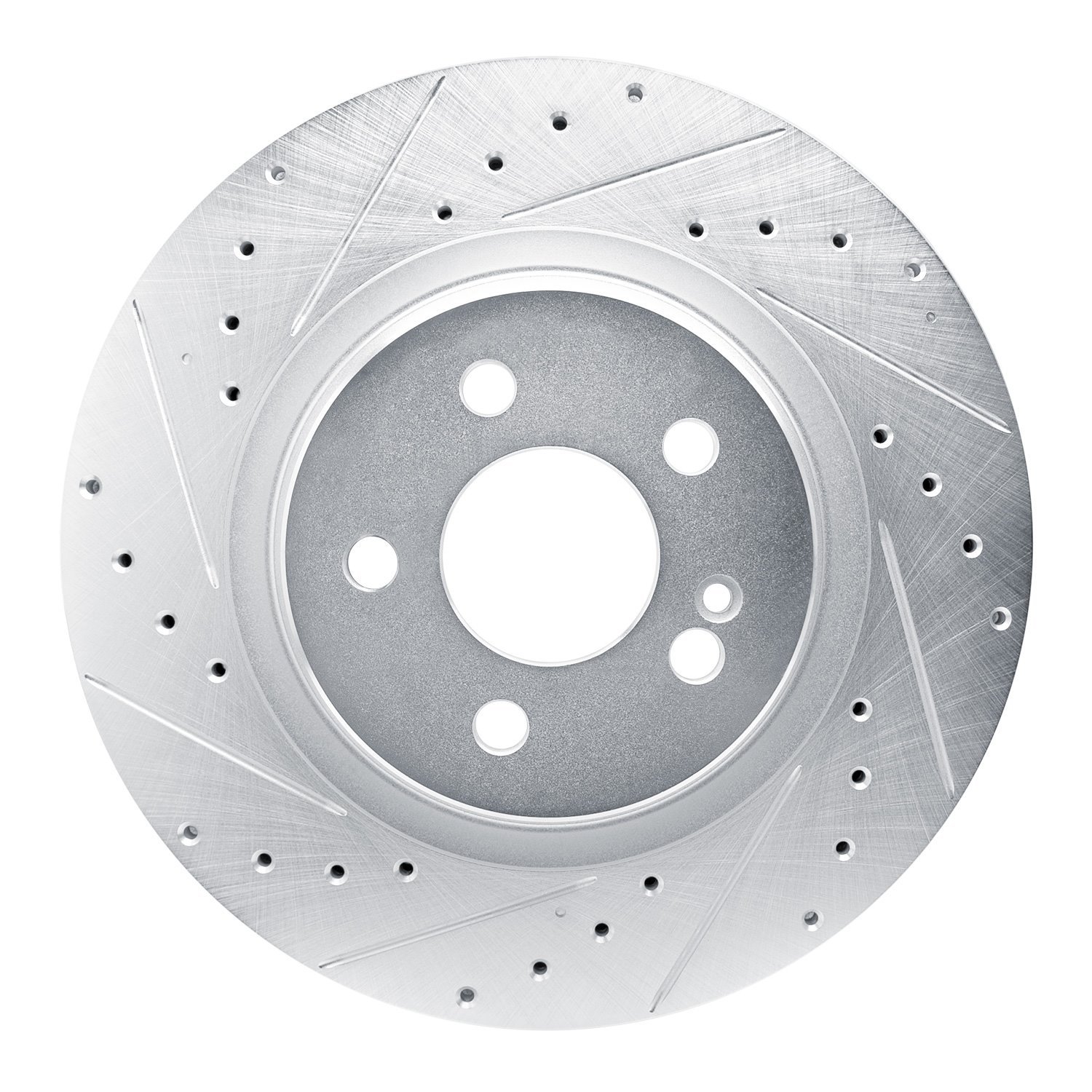 631-63183L Drilled/Slotted Brake Rotor [Silver], Fits Select Mercedes-Benz, Position: Rear Left