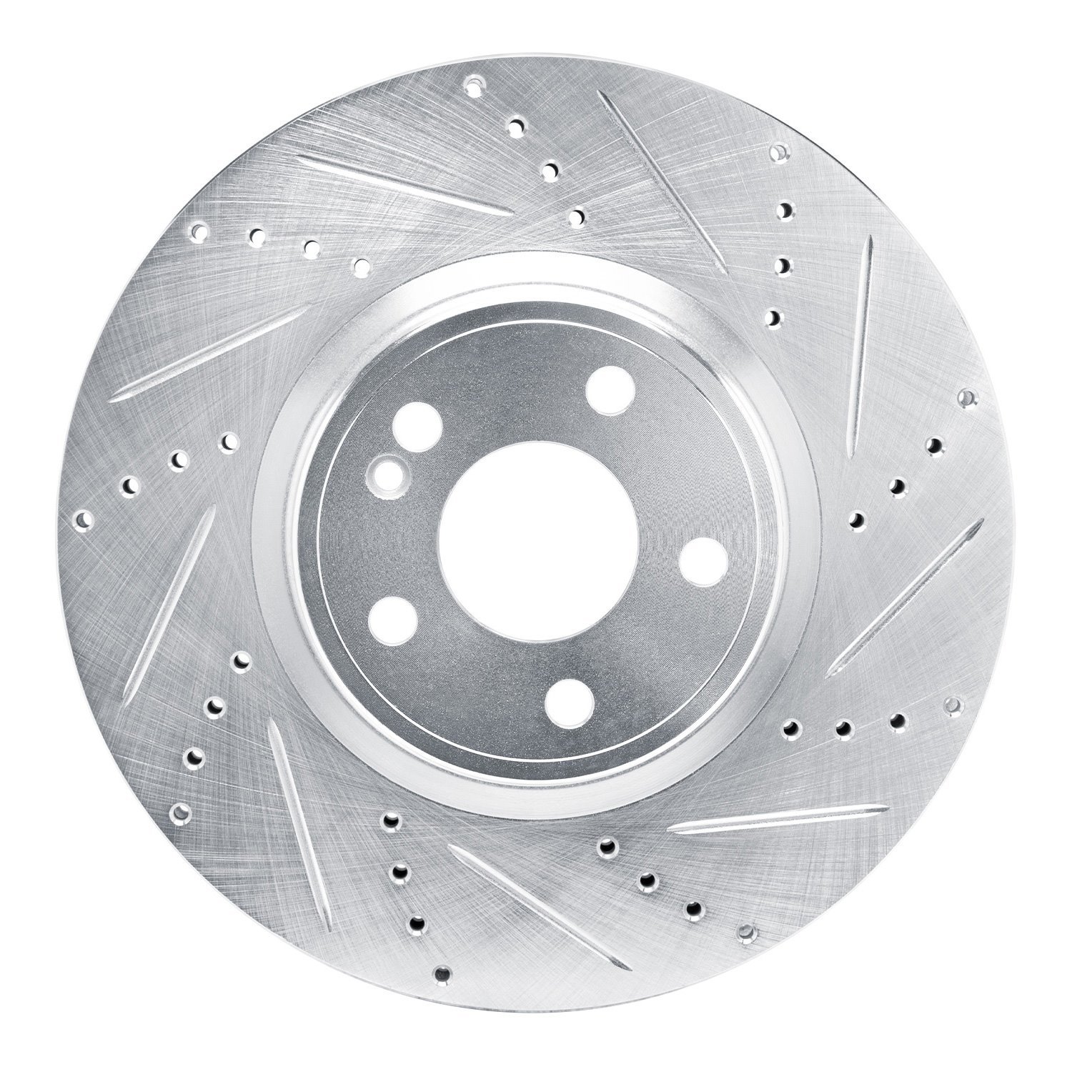 631-63185R Drilled/Slotted Brake Rotor [Silver], Fits Select Mercedes-Benz, Position: Front Right