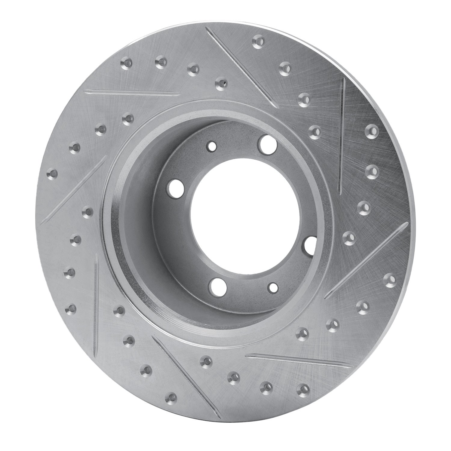 Drilled/Slotted Brake Rotor [Silver], 1981-1987 GM