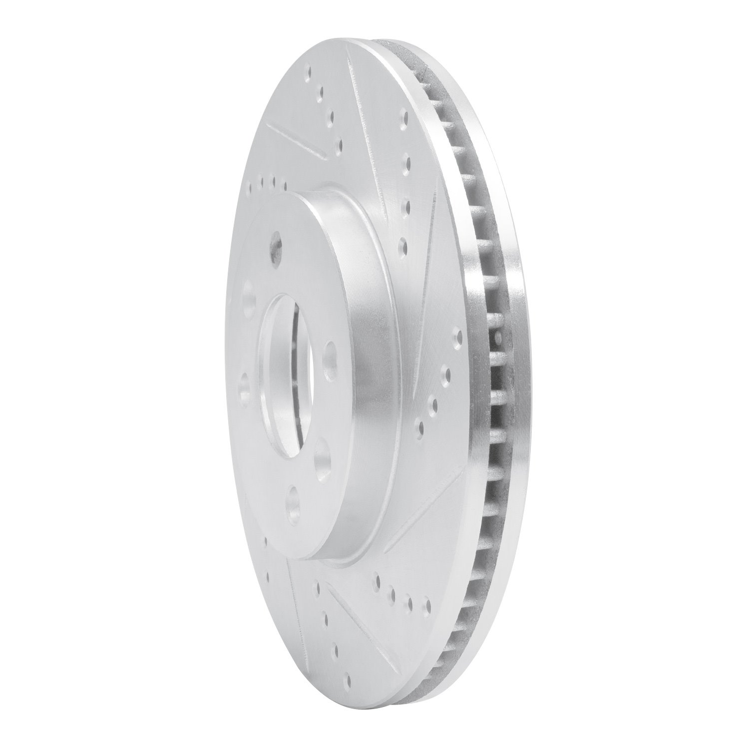 631-65007R Drilled/Slotted Brake Rotor [Silver], 1988-1998 GM, Position: Front Right