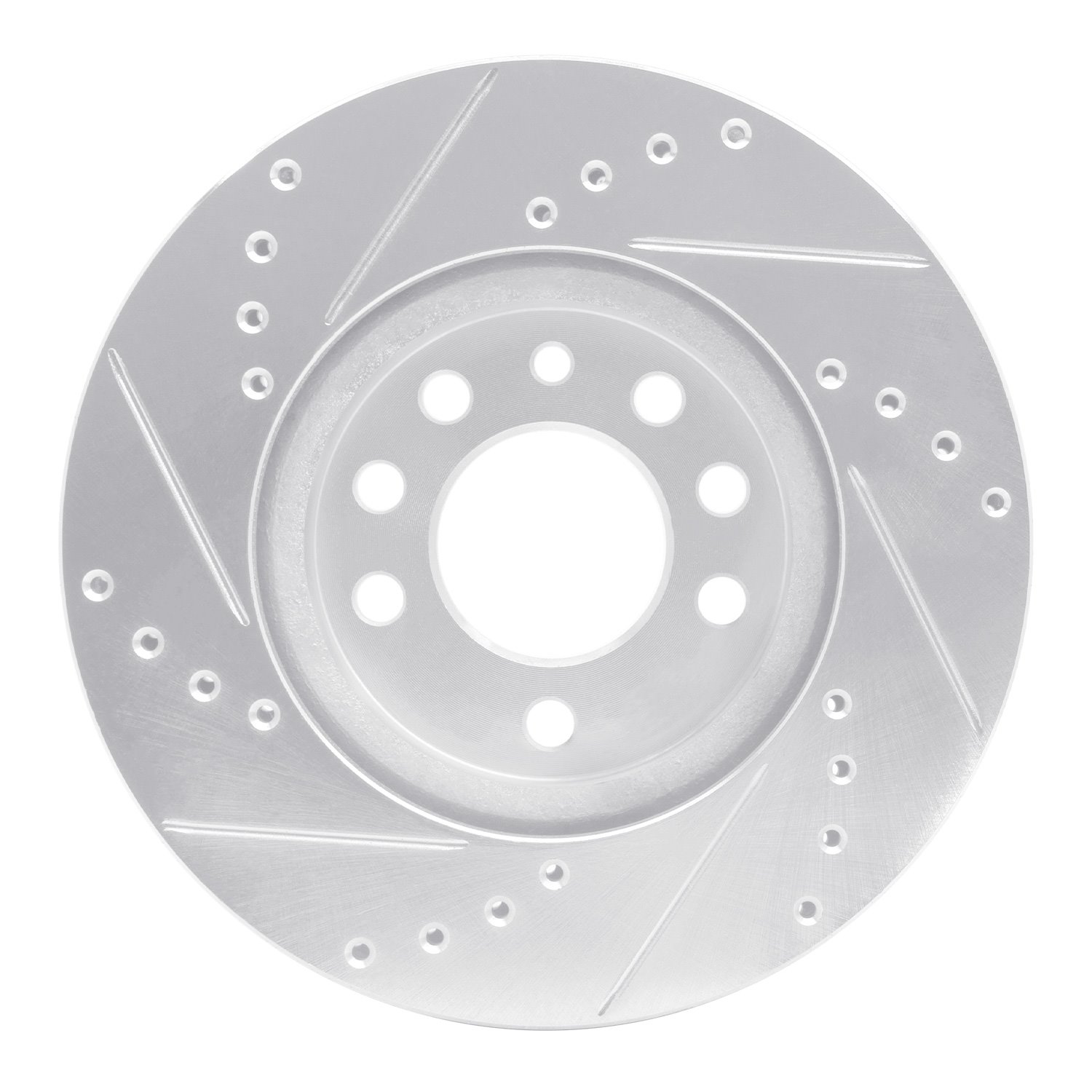 631-65008R Drilled/Slotted Brake Rotor [Silver], 1994-1996 GM, Position: Front Right