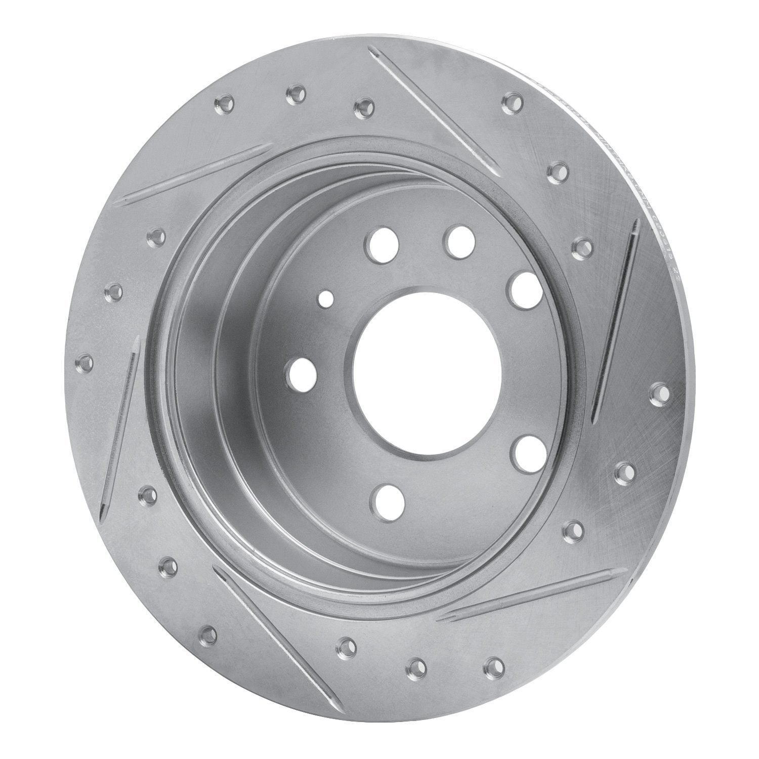 631-65009L Drilled/Slotted Brake Rotor [Silver], 1994-1996 GM, Position: Rear Left